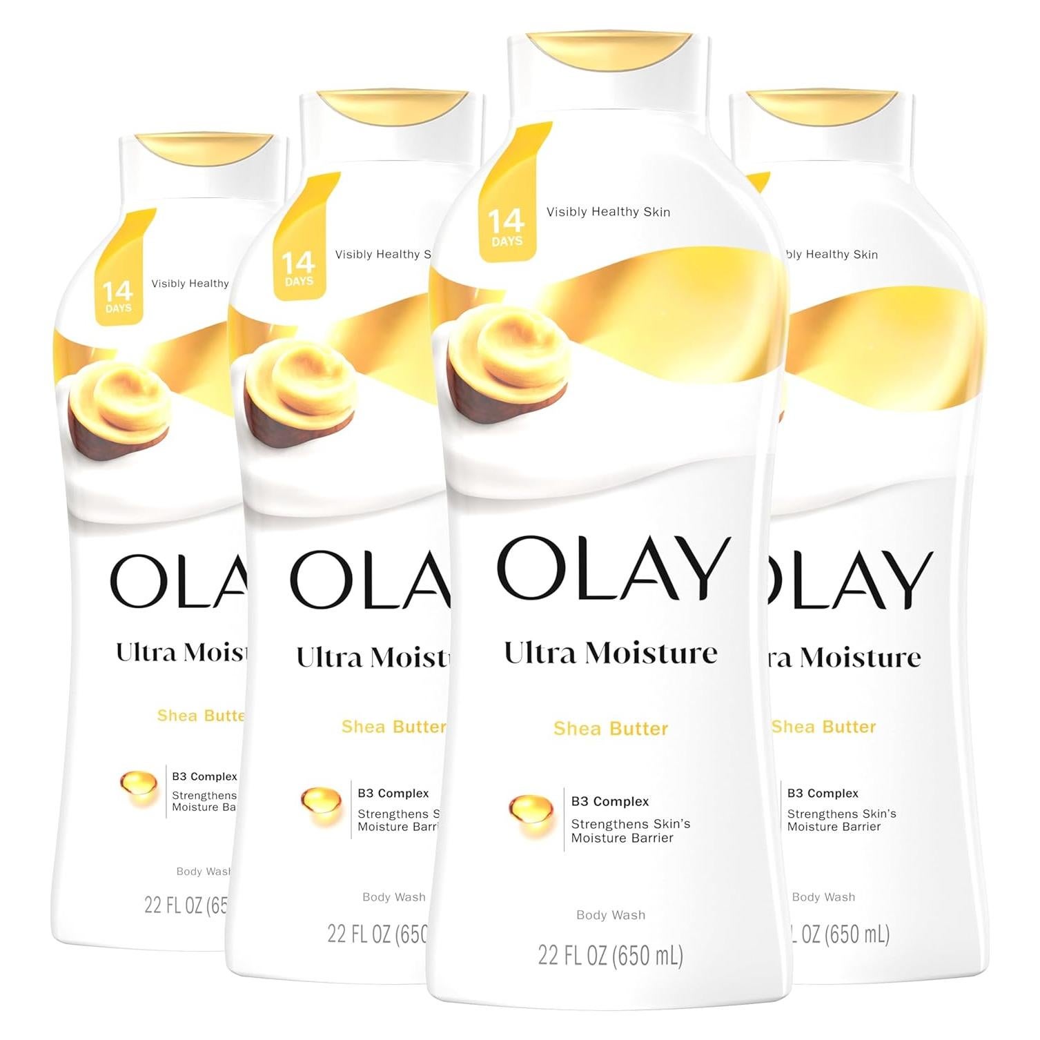 Olay Gel de Ducha Ultra Hidratante 650 ml x 4 - Manteca de Karité