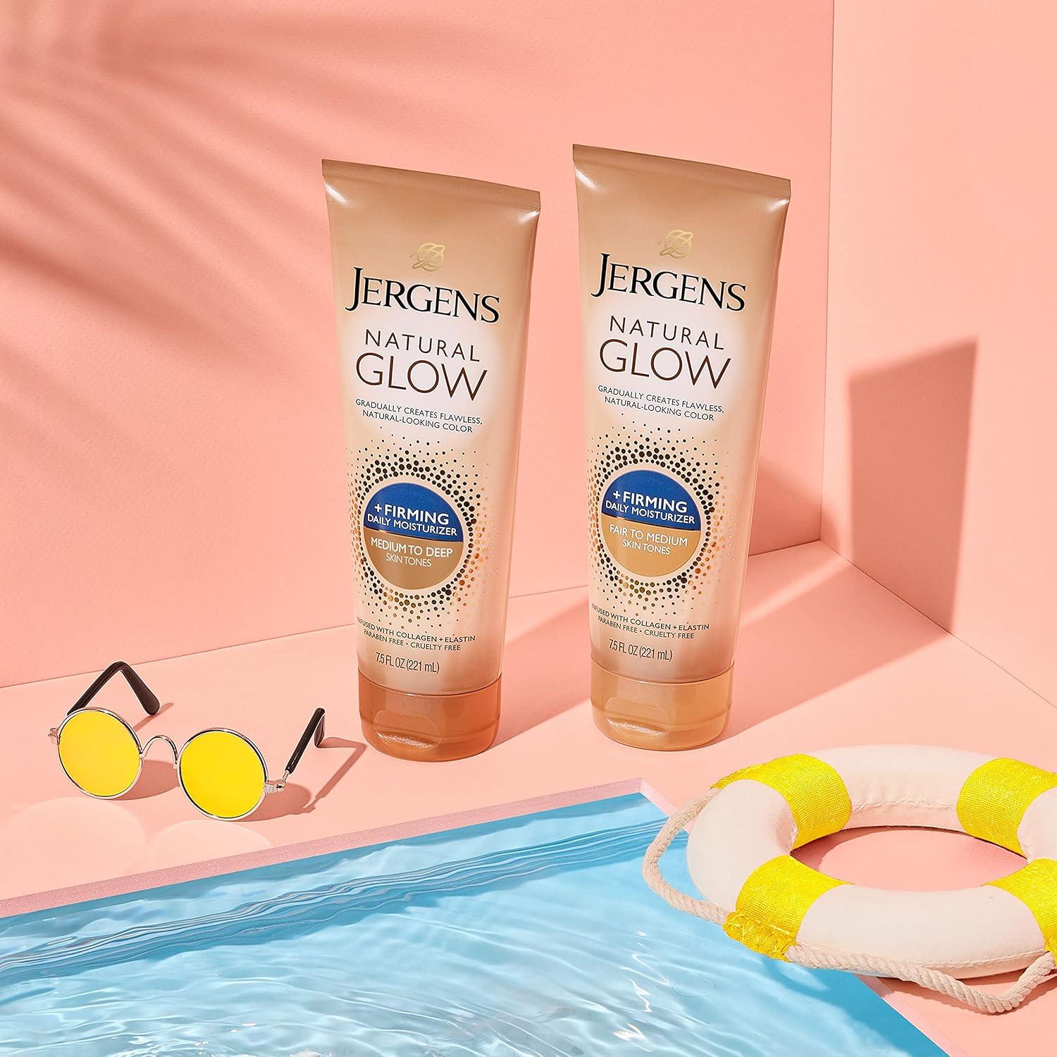 Loción Corporal Jergens Natural Glow +FIRMING 221ml Piel Clara