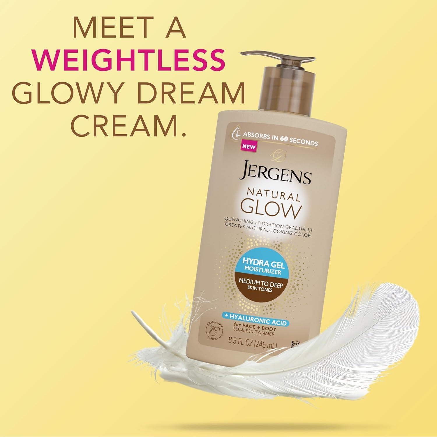 Hidratante en Gel Jergens Natural Glow 240ml - Bronceador Sin Fragancia