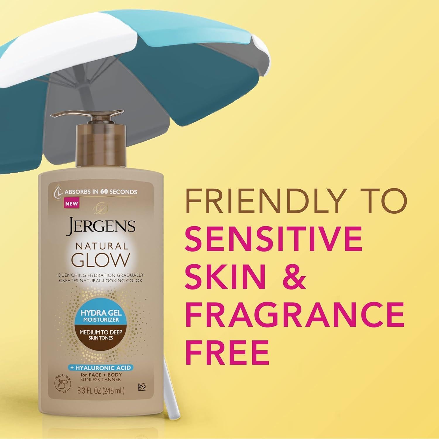 Hidratante en Gel Jergens Natural Glow 240ml - Bronceador Sin Fragancia