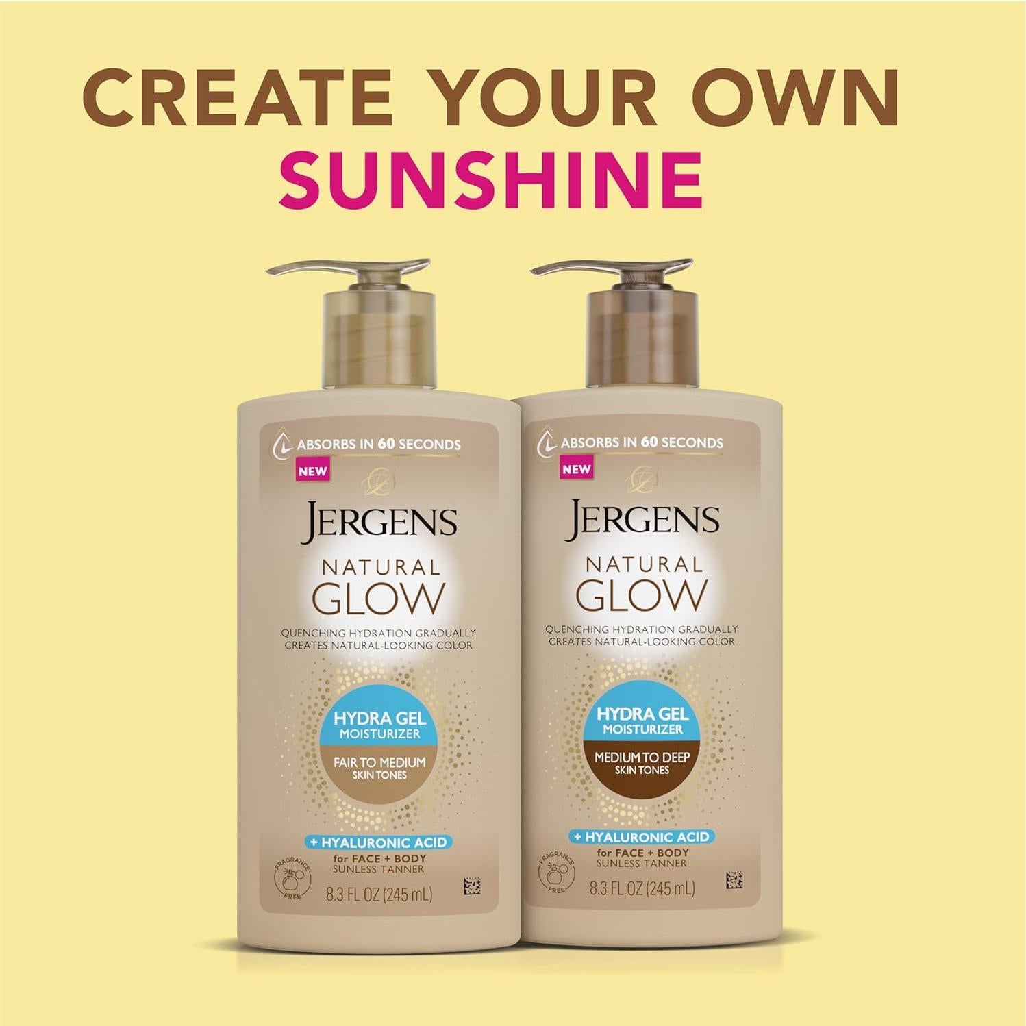 Hidratante en Gel Jergens Natural Glow 240ml - Bronceador Sin Fragancia