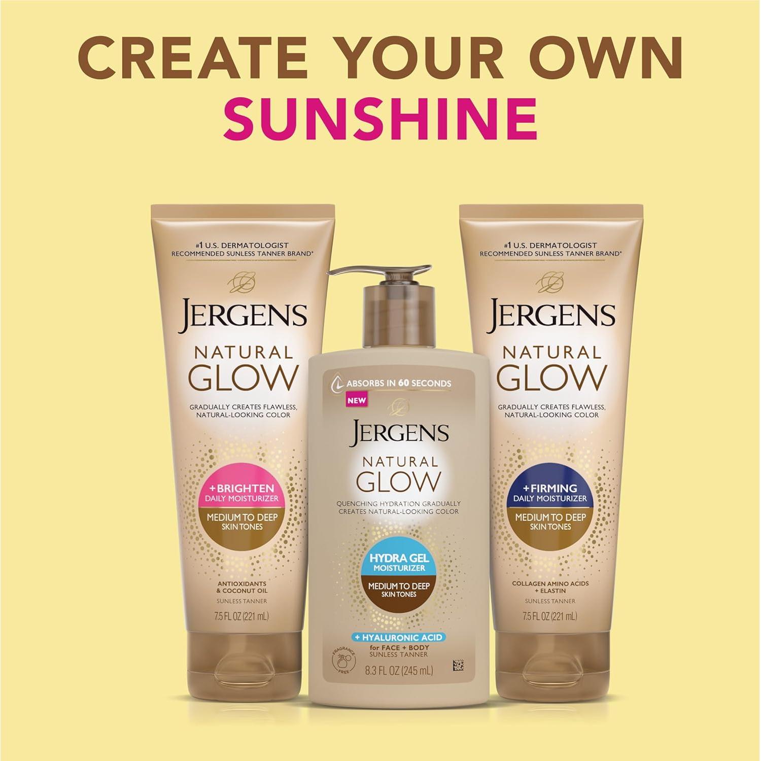 Hidratante en Gel Jergens Natural Glow 240ml - Bronceador Sin Fragancia