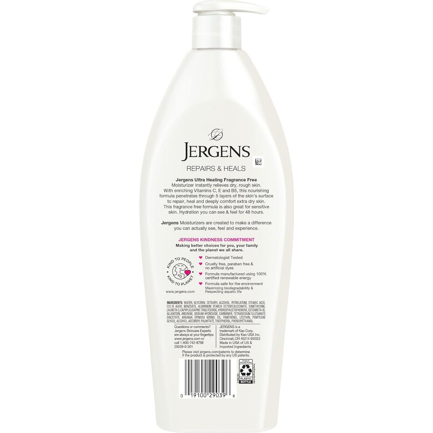 Loción Hidratante Jergens Ultra Curativo 621 ml Sin Fragancia