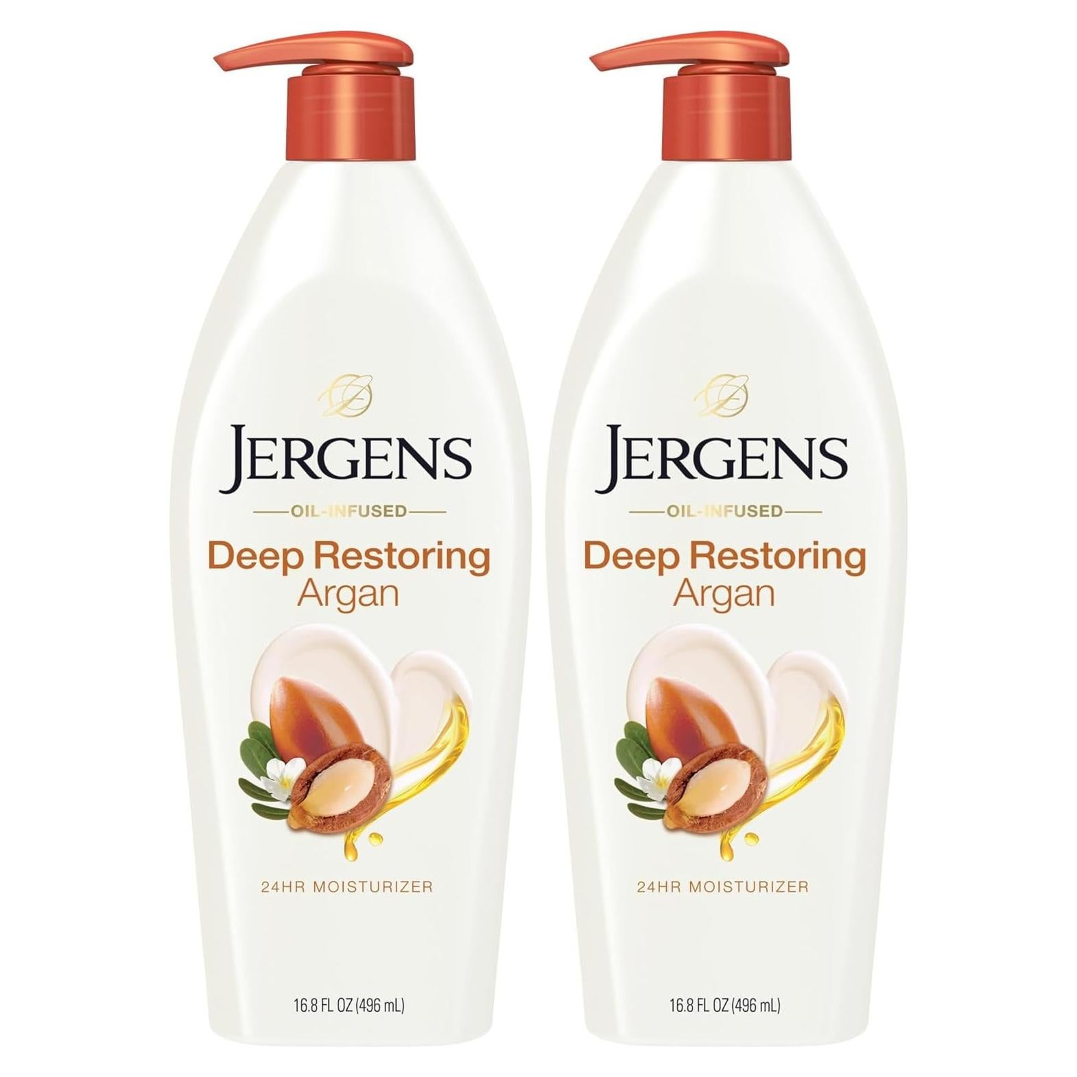 Hidratante Corporal Jergens 475 ml x2 Aceite de Argán y Vitamina E