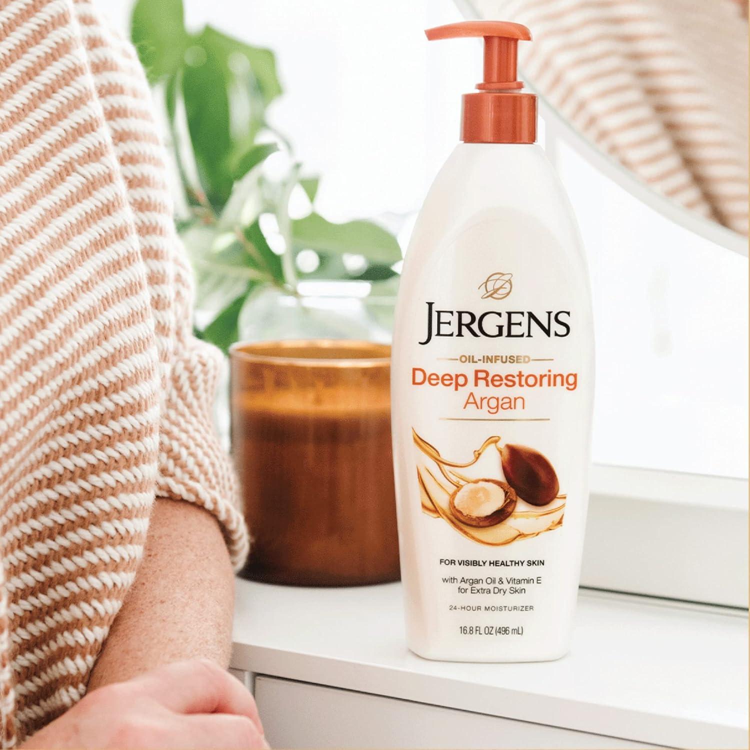 Hidratante Corporal Jergens 475 ml x2 Aceite de Argán y Vitamina E