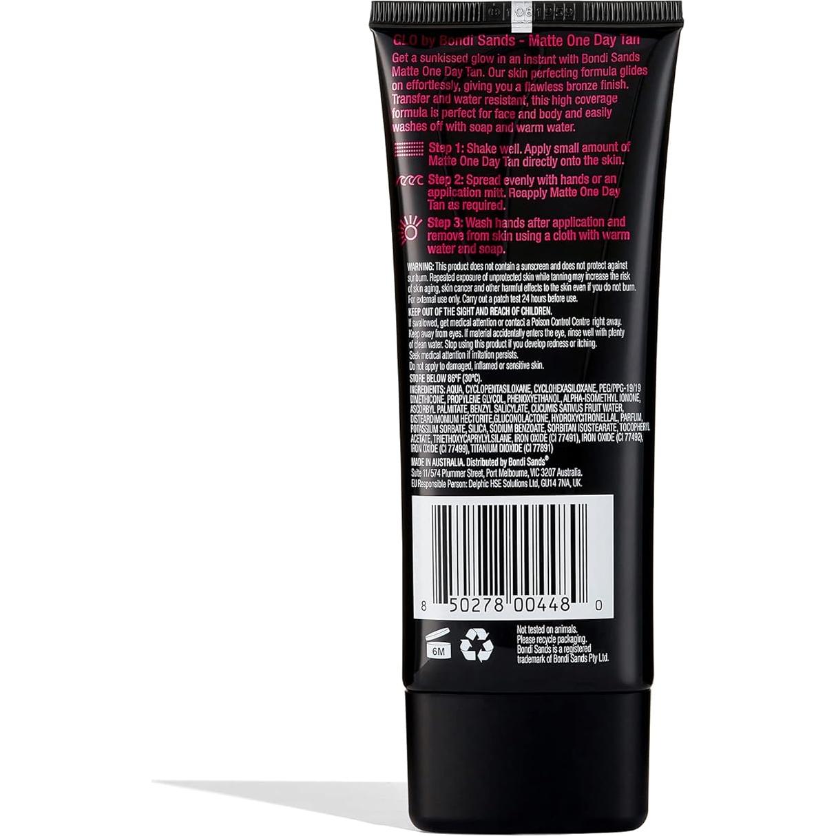 Bronceador Matte de Un Día Bondi Sands GLO 100 ml
