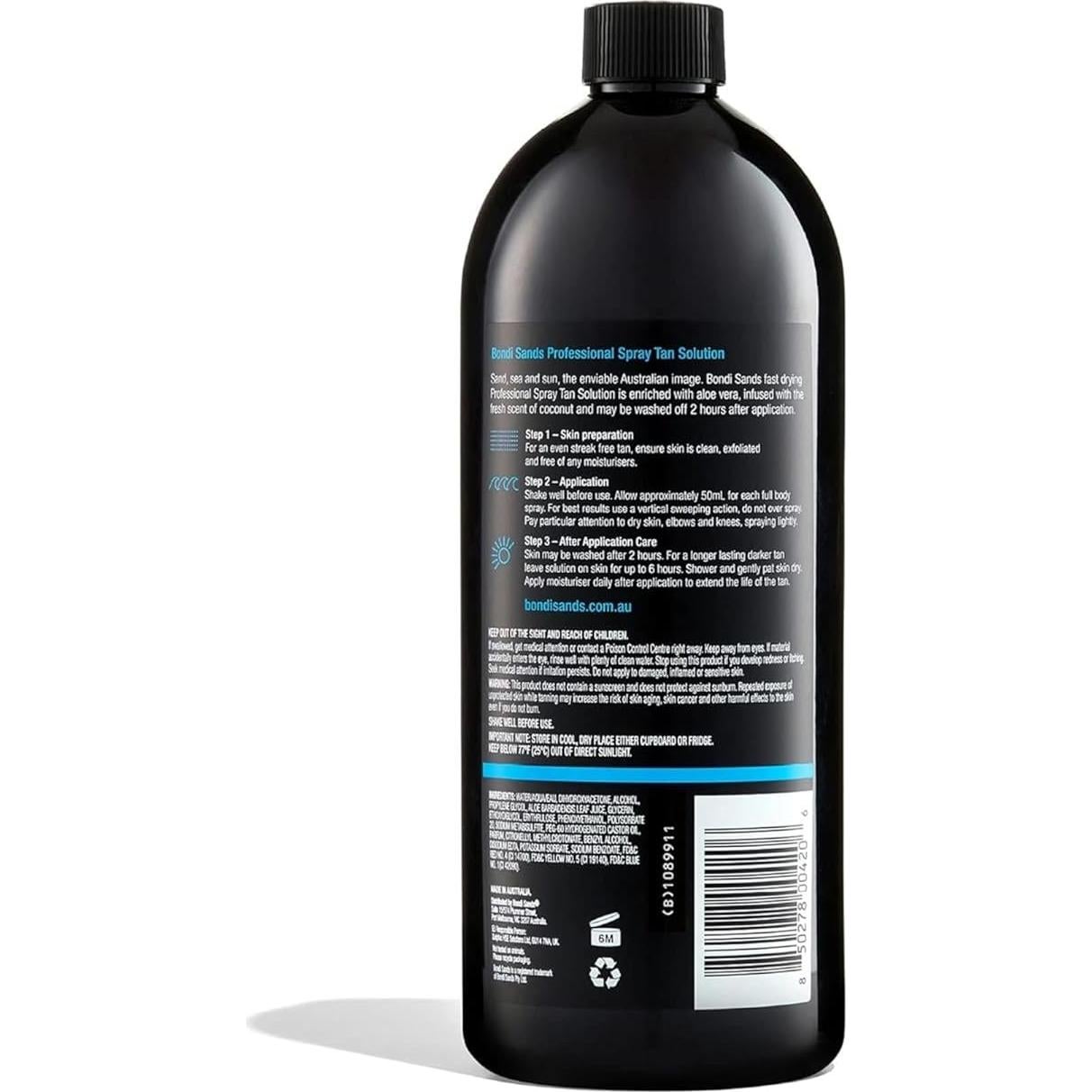 Bronceador Profesional Bondi Sands 1L - Secado Rápido, Vegano, Coco