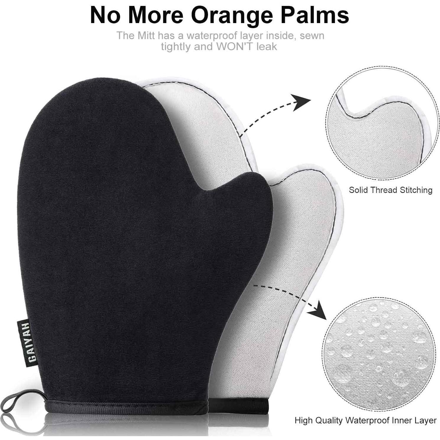 Juego de Mitones Autobronceadores 3 en 1 G GAIYAH - Guante, Brocha y Aplicador