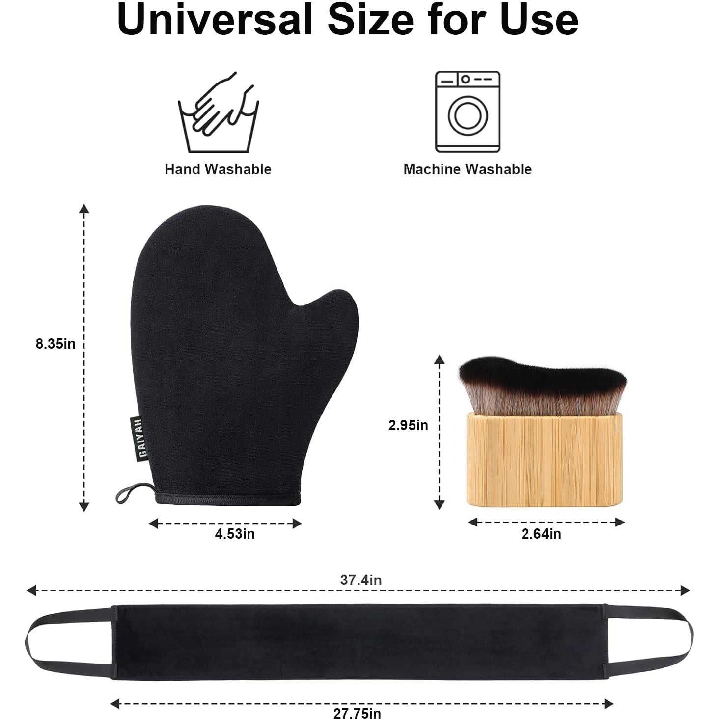 Juego de Mitones Autobronceadores 3 en 1 G GAIYAH - Guante, Brocha y Aplicador