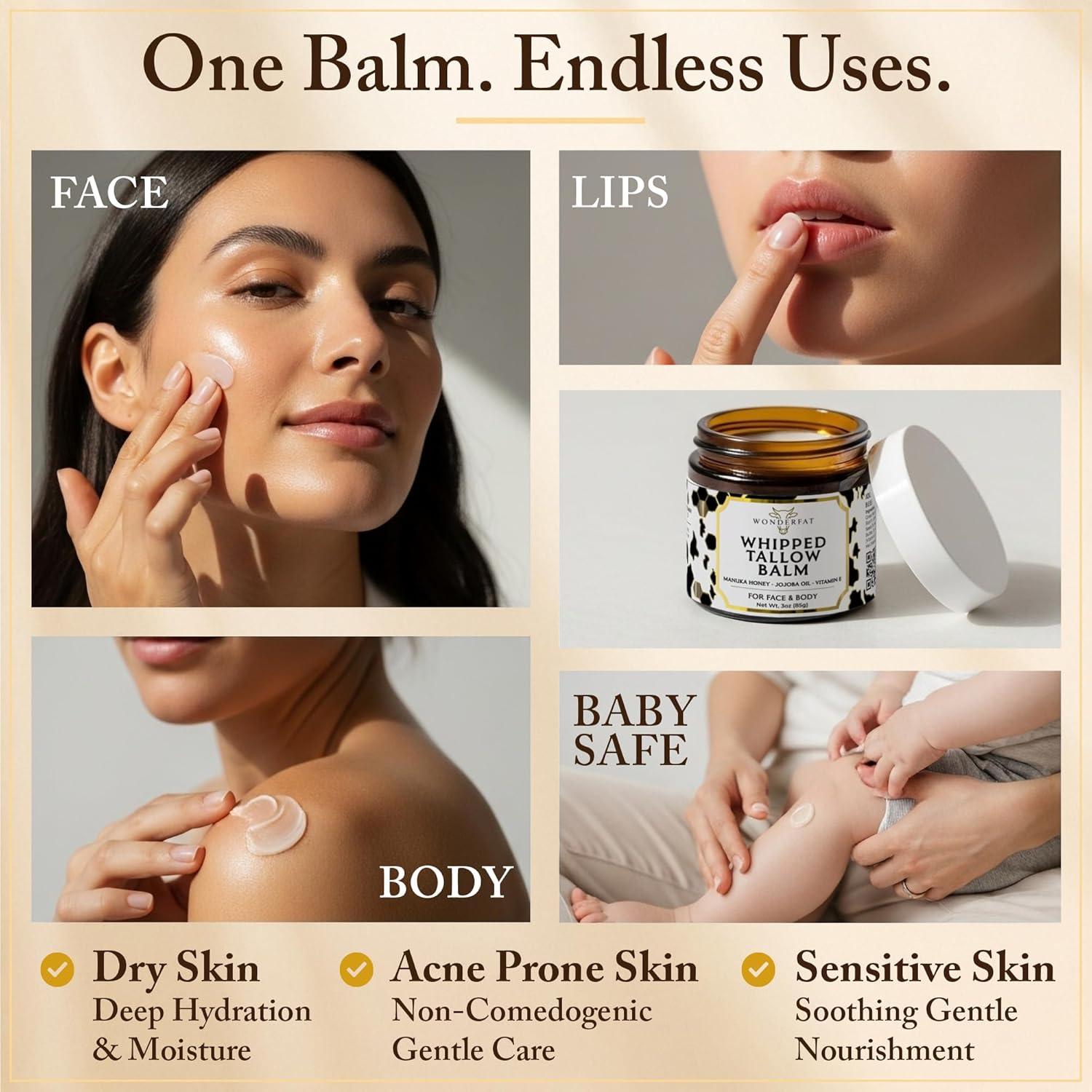 Bálsamo Hidratante Facial Wonderfat con Miel y Jojoba 85g