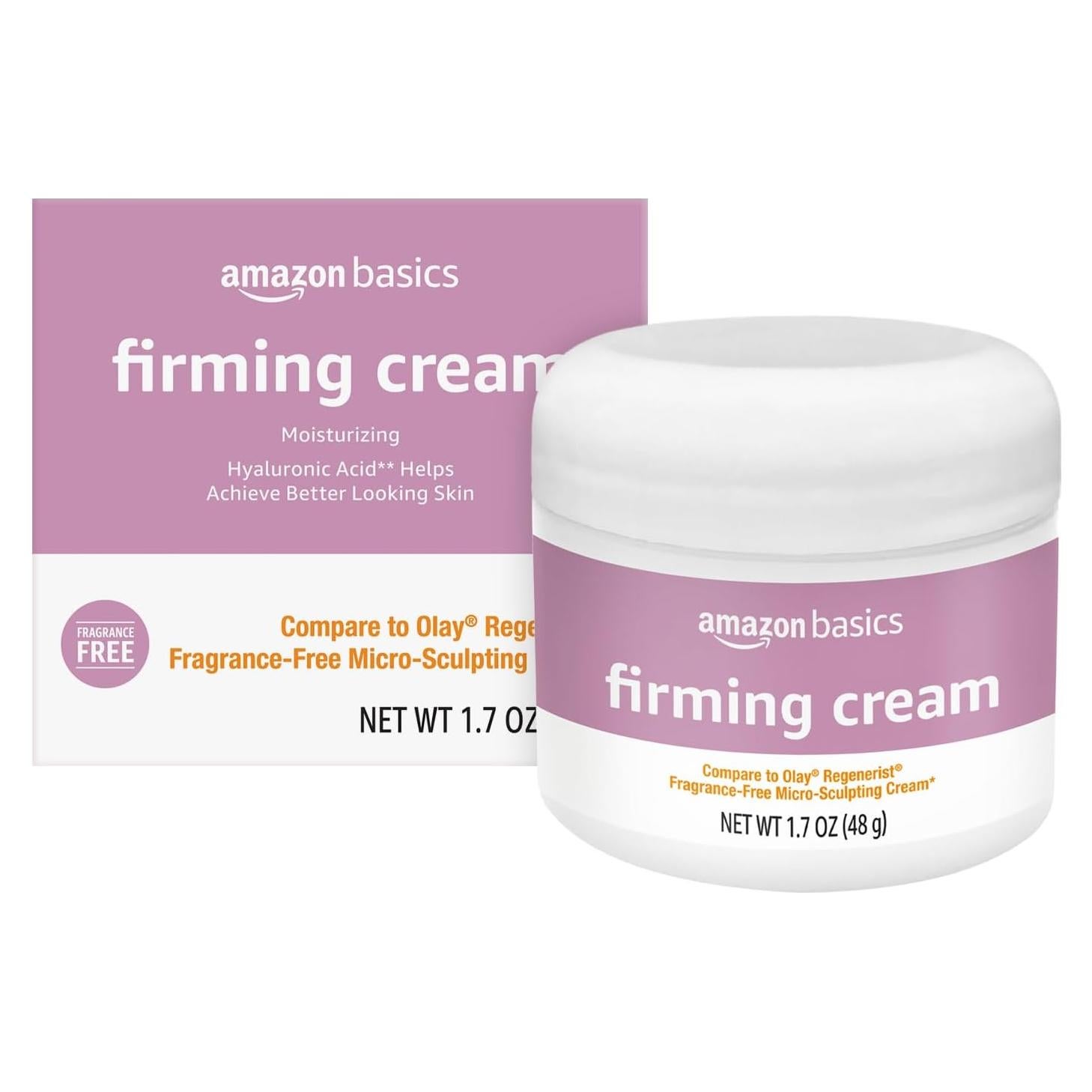 Crema Reafirmante Amazon Basics 48g Sin Fragancia