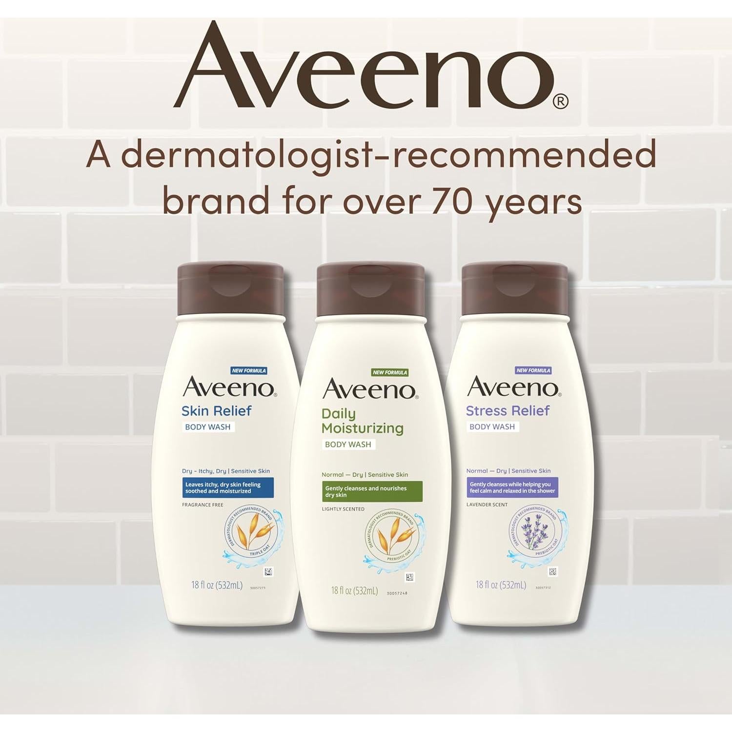 Gel de Ducha Aveeno Sin Fragancia 532 ml para Piel Sensible