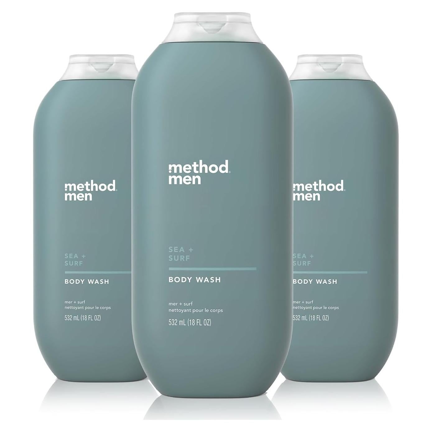 Jabón Corporal Method Men Mar + Surf 3x532ml Libre de Parabenos