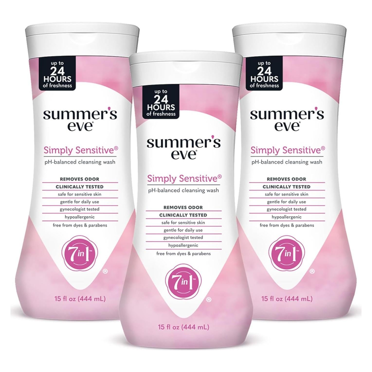 Jabón Corporal Femenino Summer's Eve Suave y Sensible 3x443ml