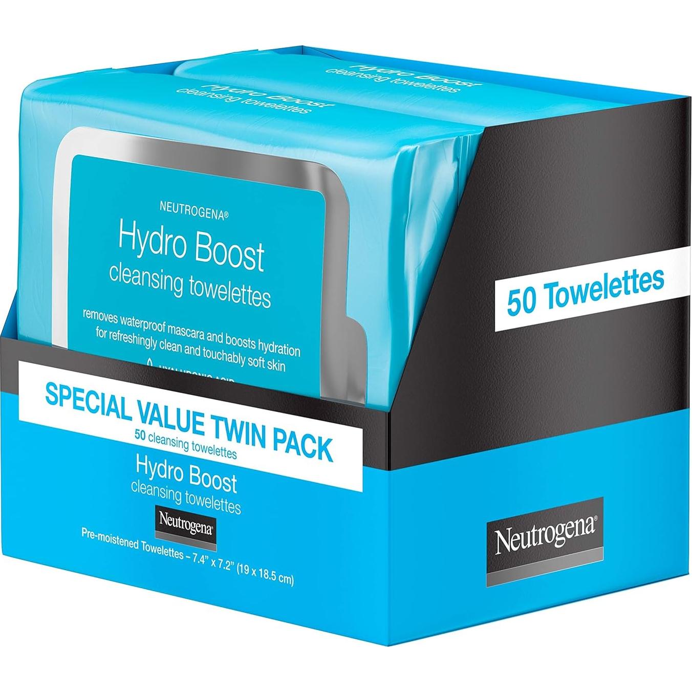 Toallitas Faciales Limpiadoras Neutrogena Hydro Boost 50 Ct