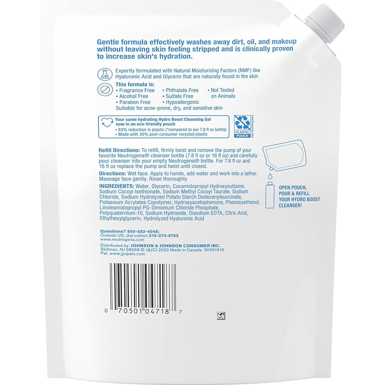 Gel Limpiador Facial Hidratante Neutrogena Hydro Boost 473 ml