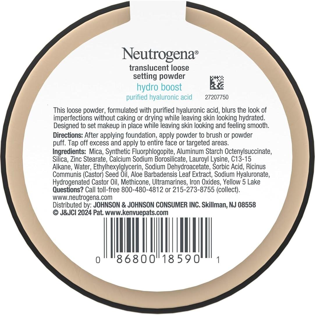 Polvo Suelto Fijador Translucido Neutrogena Hydro Boost 12.5 g