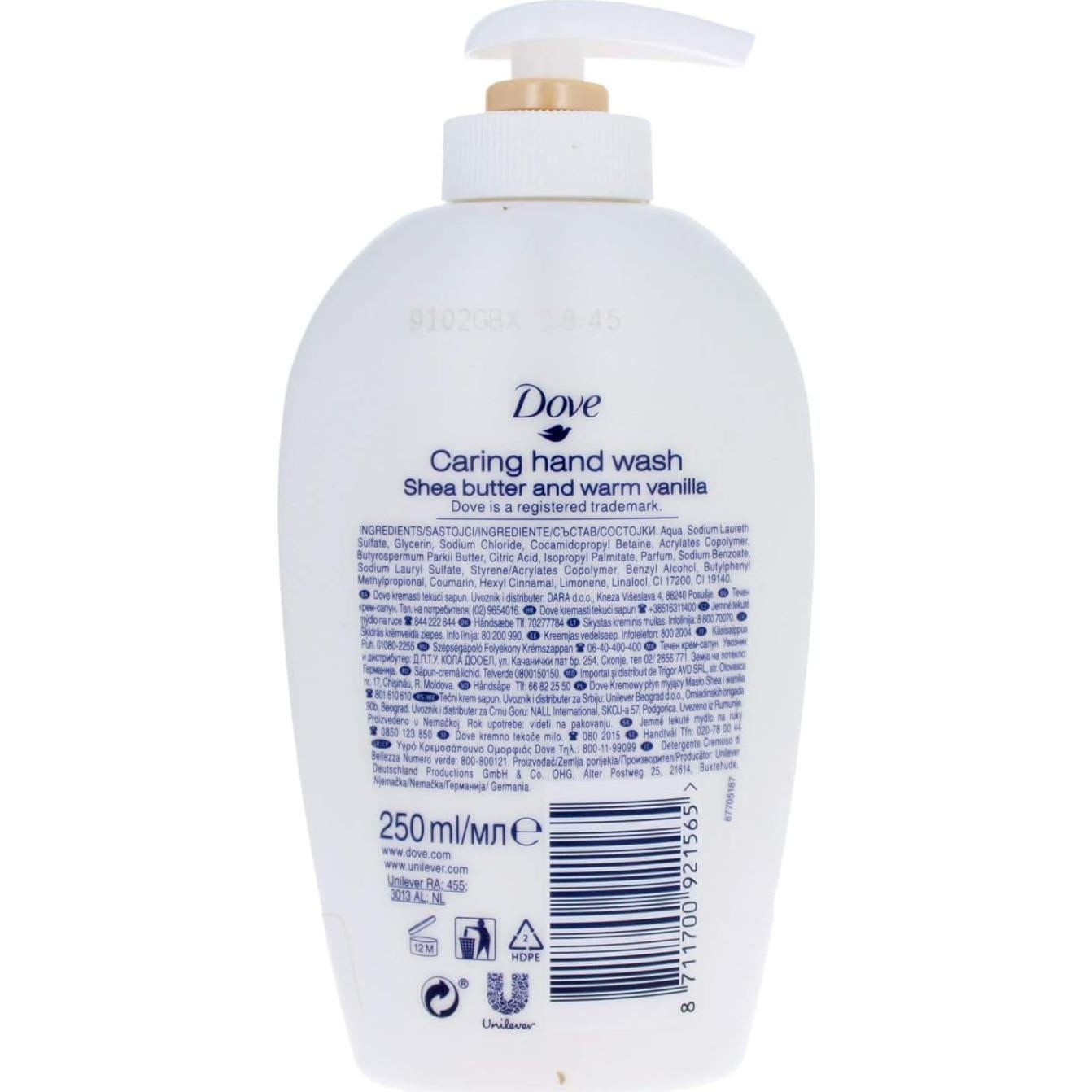 Jabón de Manos Dove Cuidado Puro Manteca de Karité 250ml