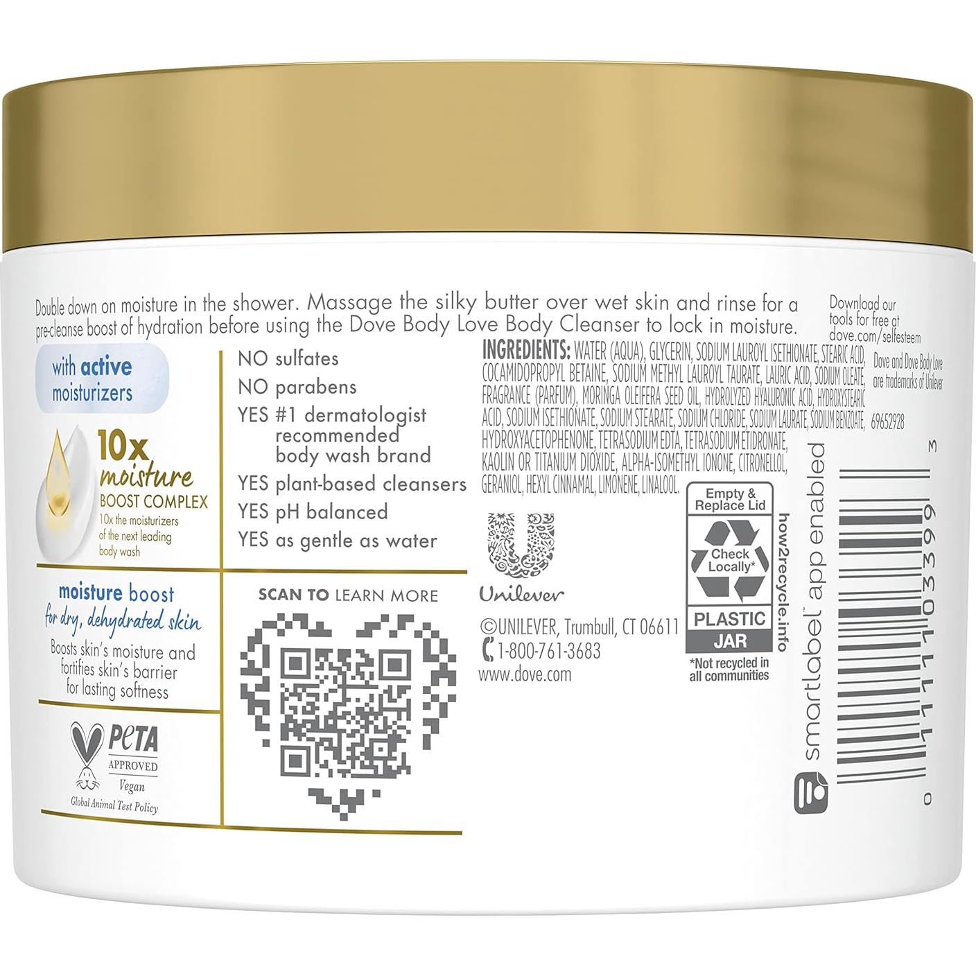 Mantequilla Limpiadora Dove Body Love 283.5 g Hidratante Piel Seca