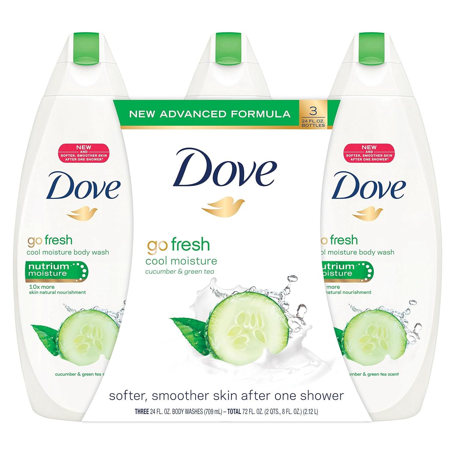 Gel de Ducha Dove Go Fresh 3 Pack 24 Oz NutriumMoisture