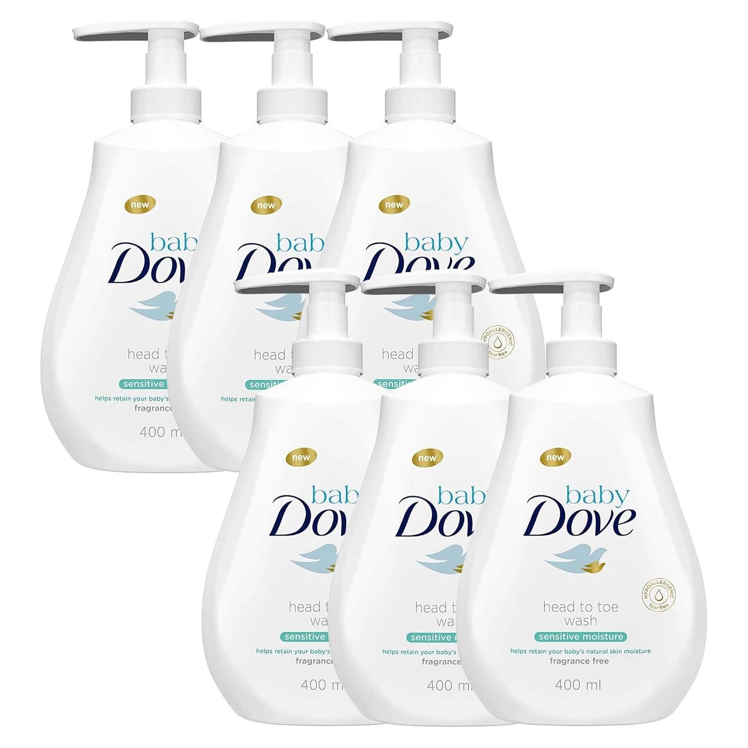 Jabón Líquido para Bebés Dove 400 ml - Paquete de 6 Unidades