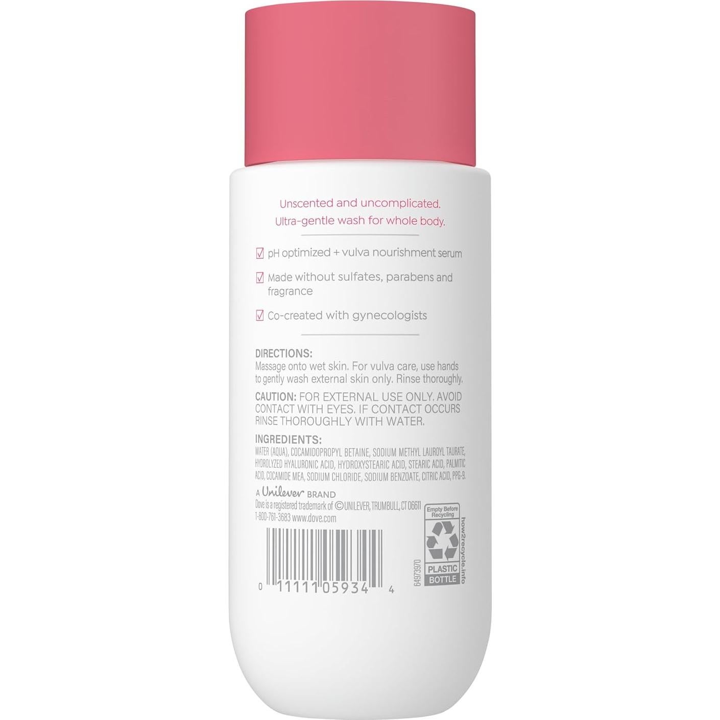 Dove Lavado Corporal e Íntimo para Mujeres 227 g - Sin Fragancia