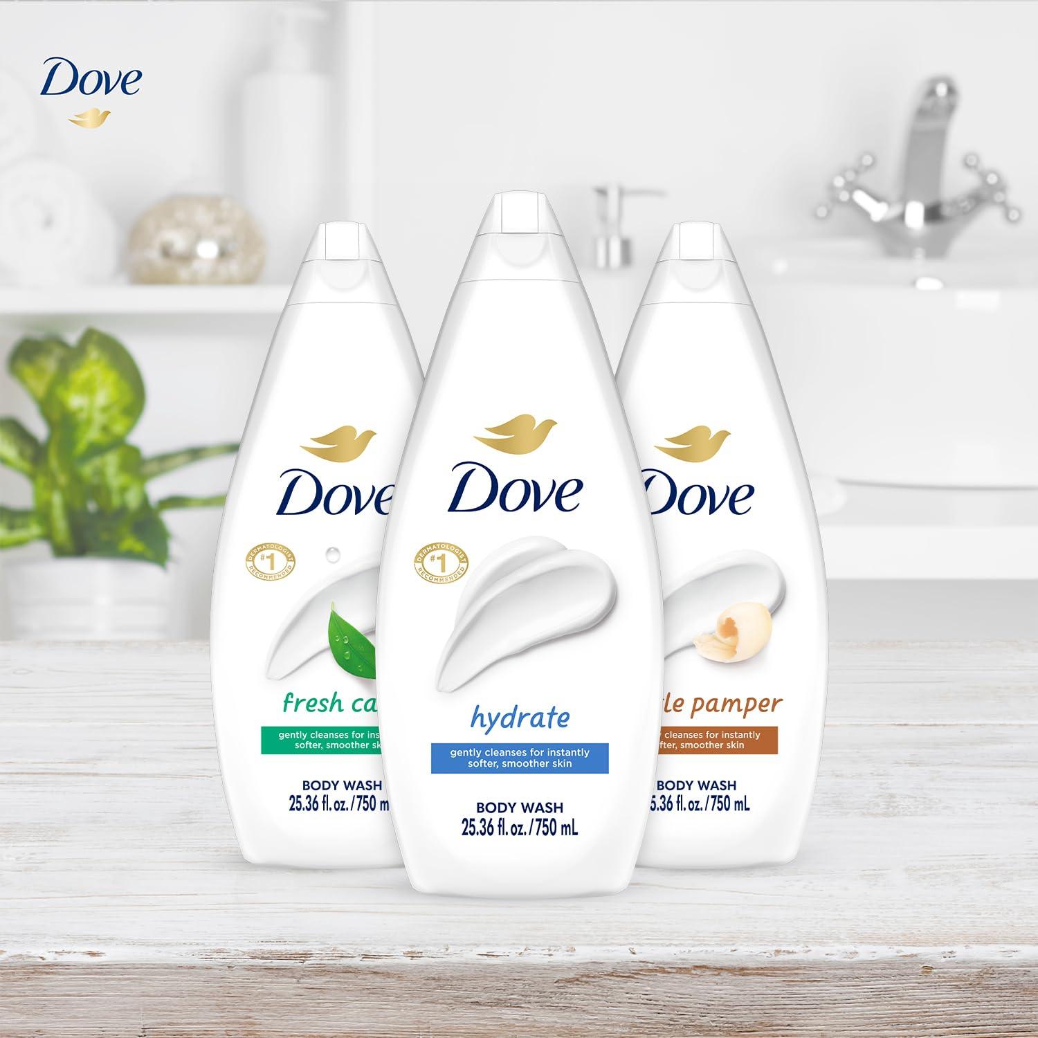 Dove Gel de Ducha Hidratante 3-Pack 750ml - Cuidado Fresco