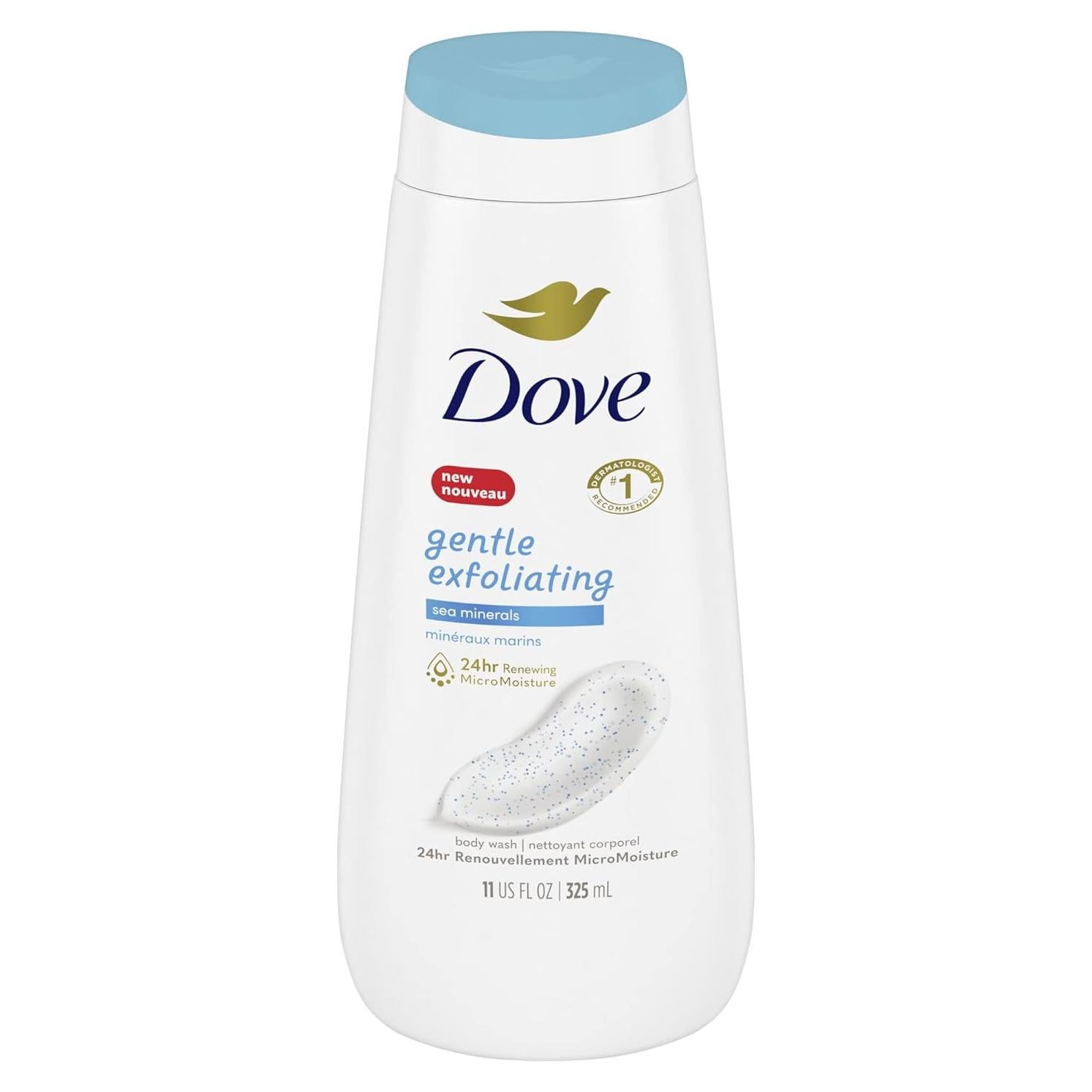 Gel de Ducha Exfoliante Suave Dove 325 ml - Minerales del Mar