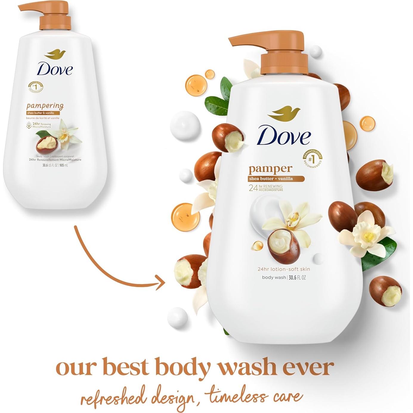 Dove Gel de Ducha Hidratante Manteca de Karité y Vainilla 2x900ml