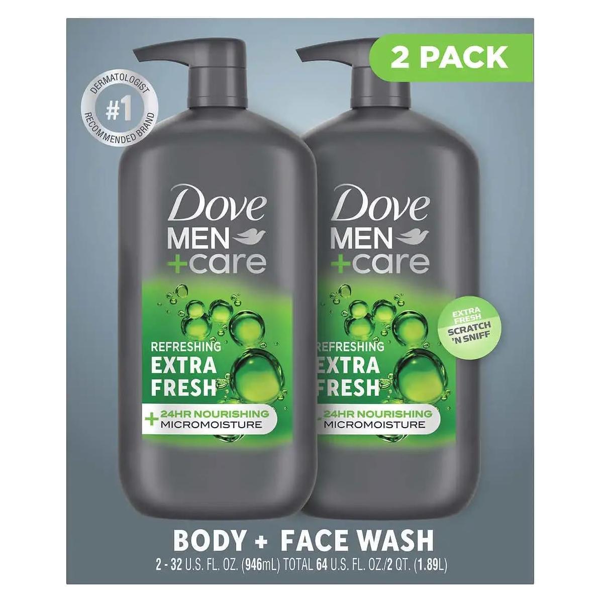 Gel de Ducha Dove Men+Care Extra Fresco 2x946ml