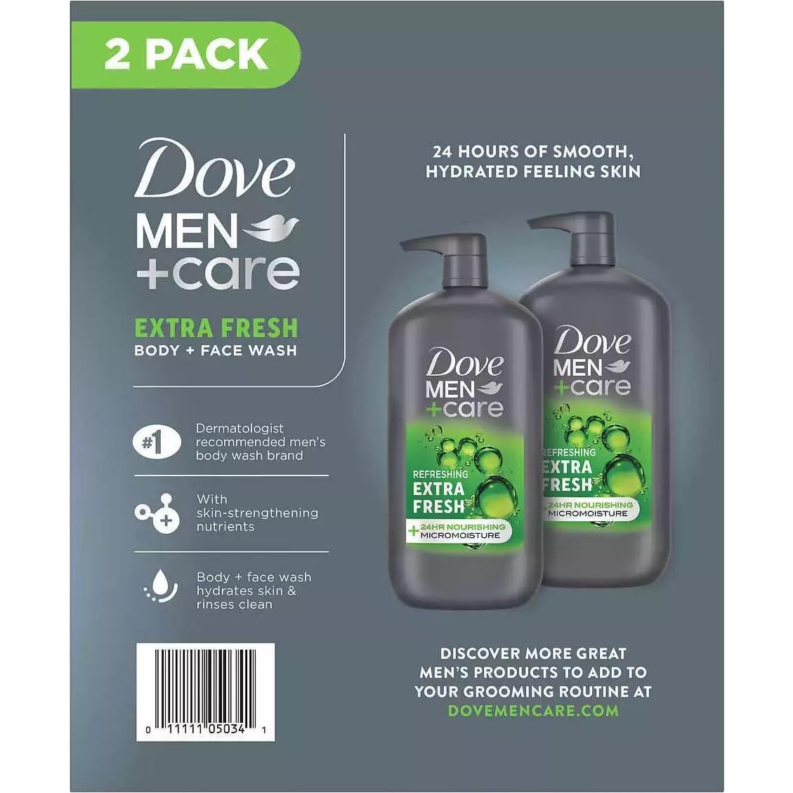 Gel de Ducha Dove Men+Care Extra Fresco 2x946ml