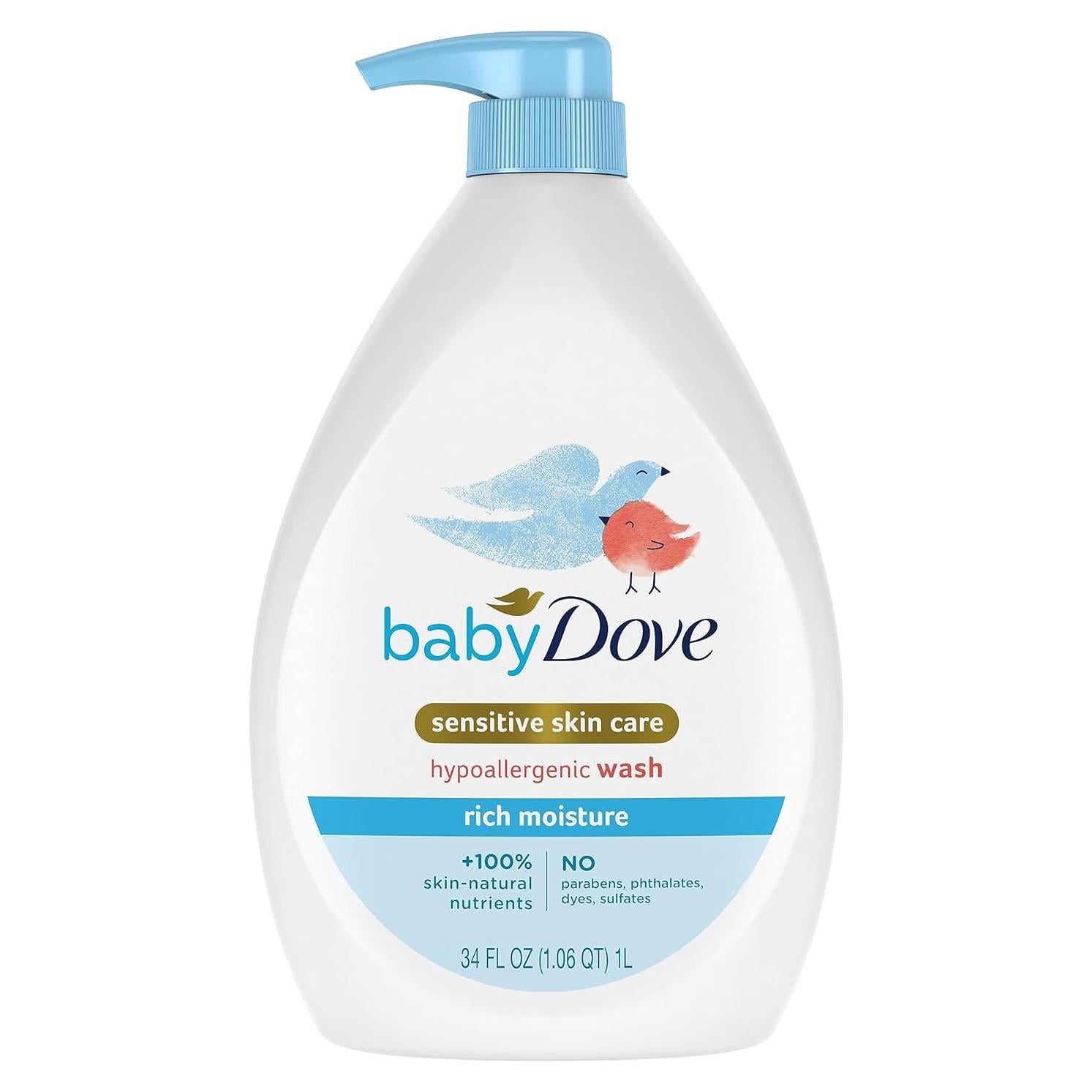 Jabón Hidratante Baby Dove 960ml Hipoalergénico Sin Lagrimas