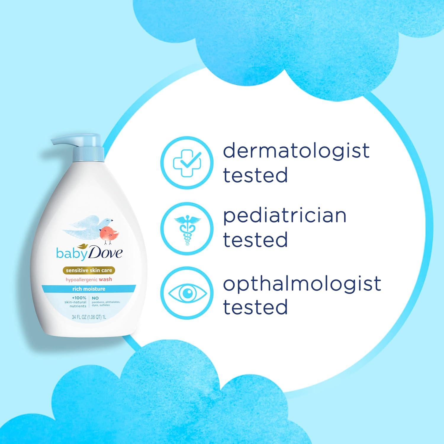 Jabón Hidratante Baby Dove 960ml Hipoalergénico Sin Lagrimas