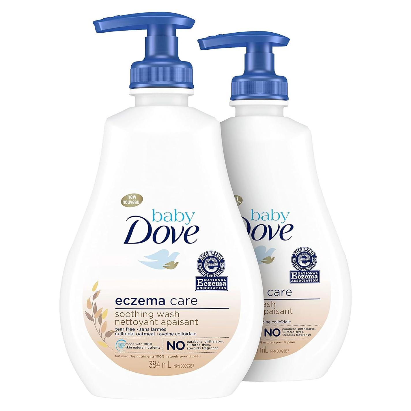 Gel de Baño Suave Baby Dove 368.5g x2 Cuidado del Eczema