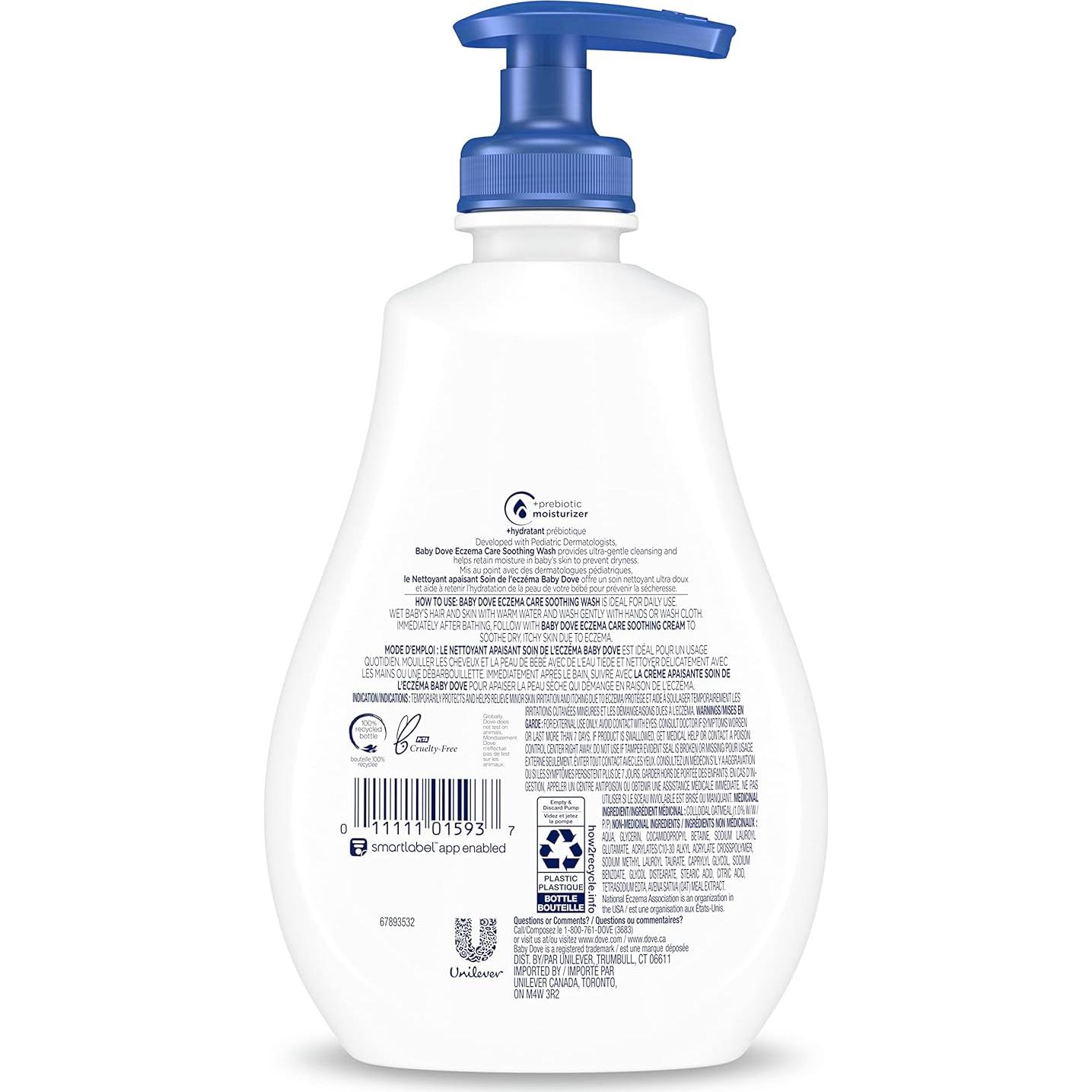 Gel de Baño Suave Baby Dove 368.5g x2 Cuidado del Eczema