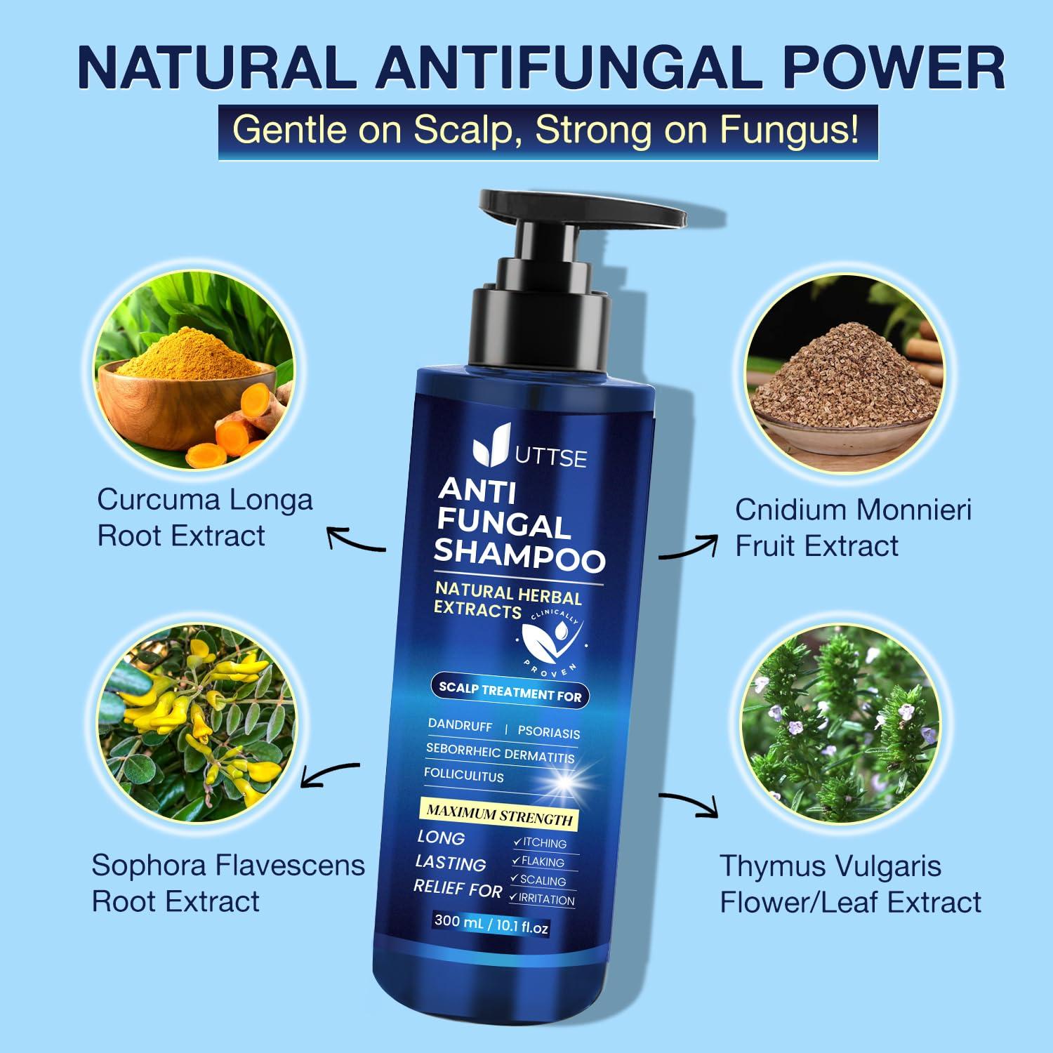 Champú Antifúngico UTTSE 300 mL para Psoriasis y Caspa