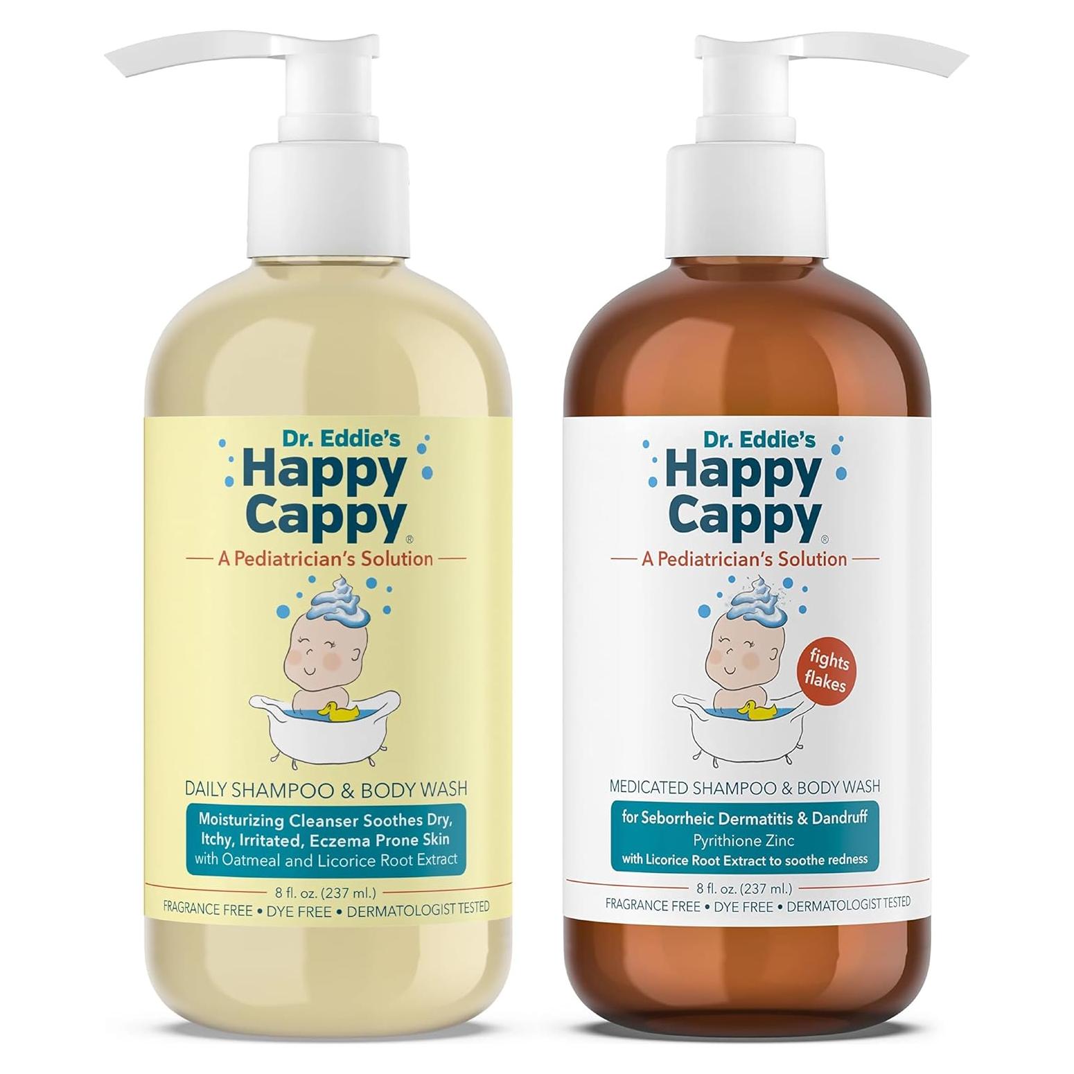 Champú y Gel de Baño Medicado Happy Cappy 2 Piezas 236.6 ml