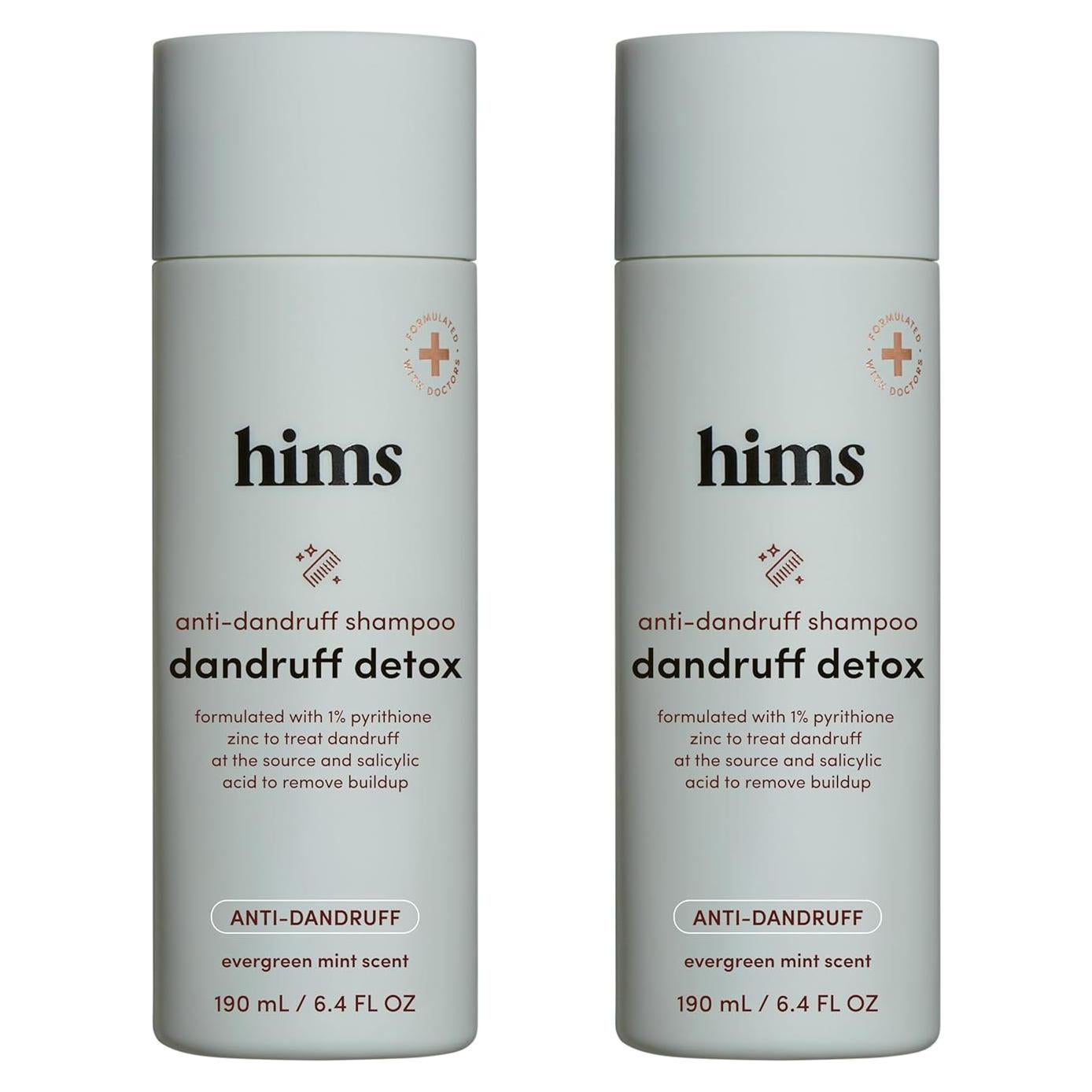 Champú Anticaspa Hims Dandruff Detox 2 x 189 ml - Zinc 1%