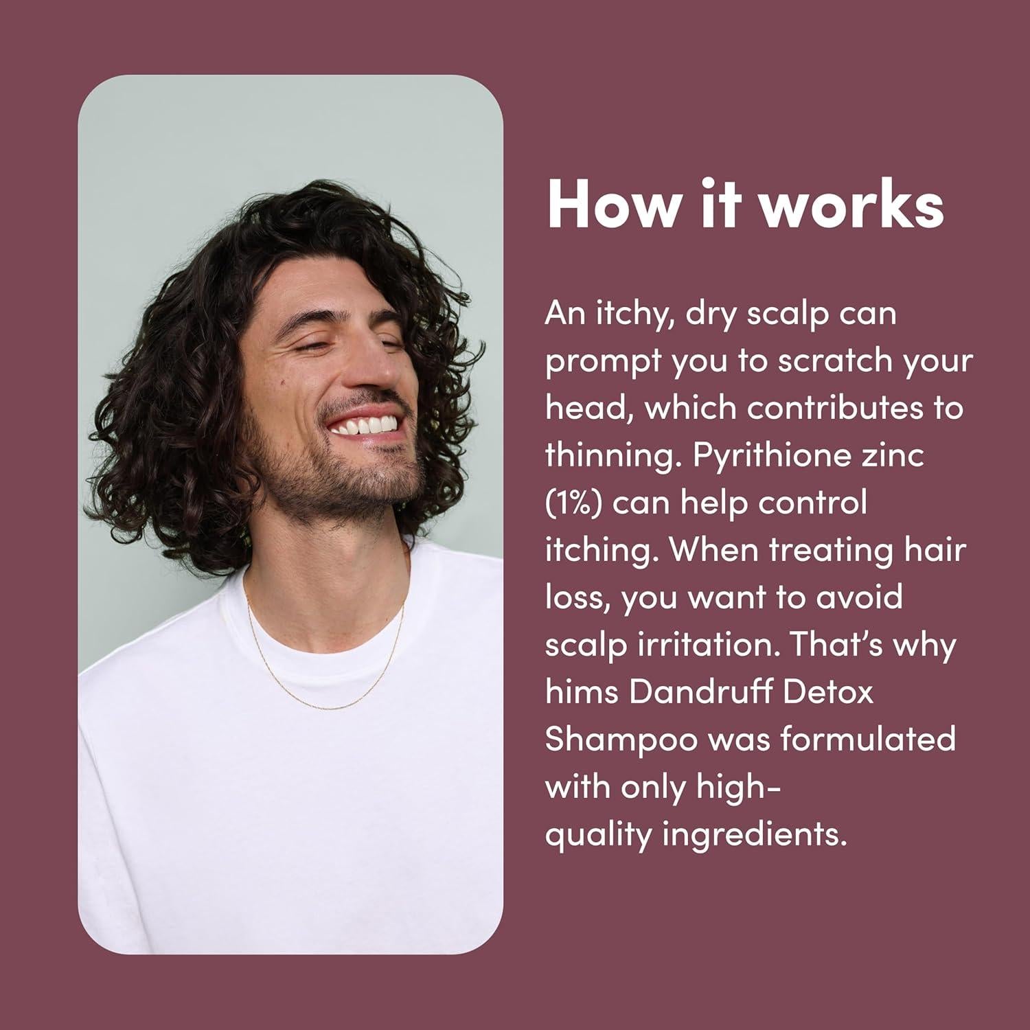 Champú Anticaspa Hims Dandruff Detox 2 x 189 ml - Zinc 1%