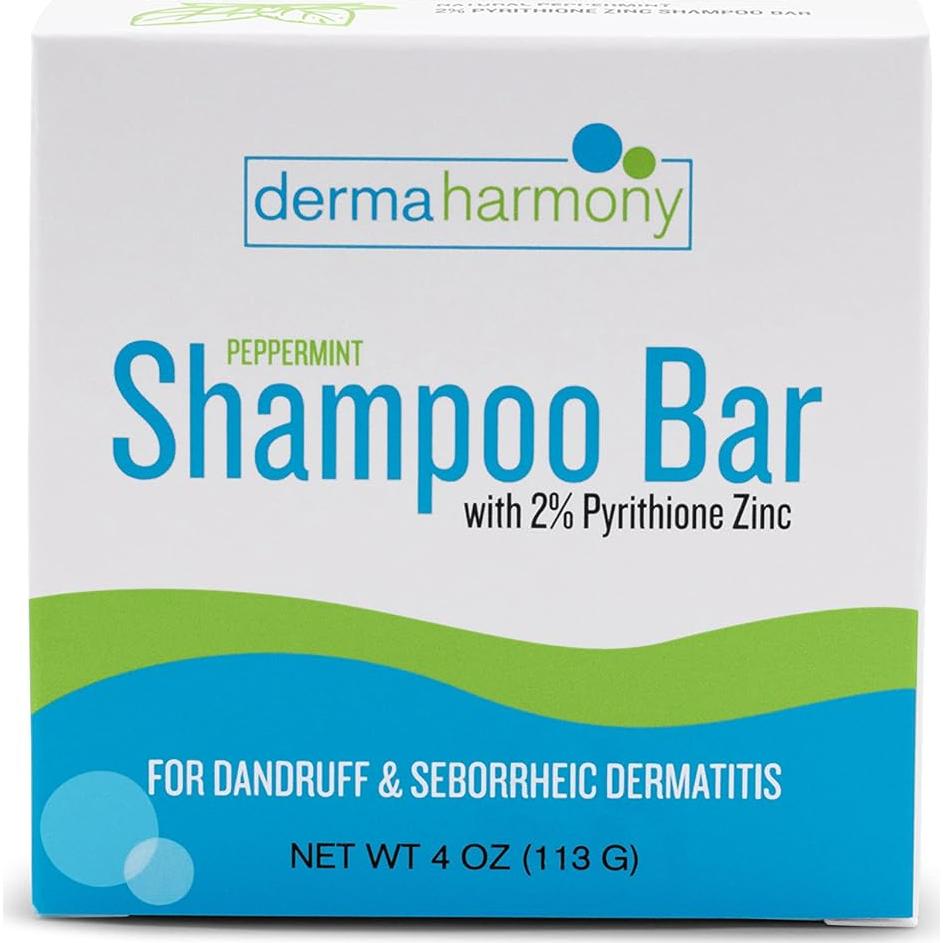 Champú en barra DermaHarmony 113.4 g - Zinc Piritiona 2% Menta