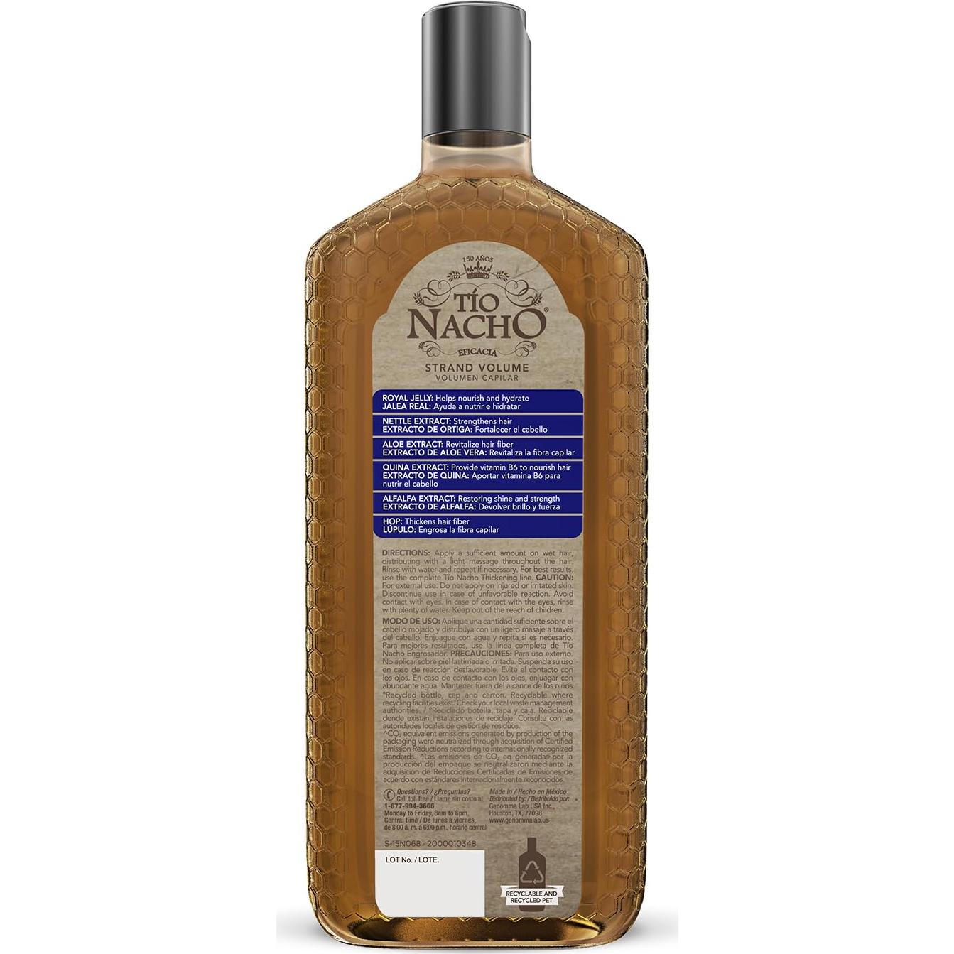 Champú Voluminizador Tio Nacho 414ml - Anti Caída y Engrosador