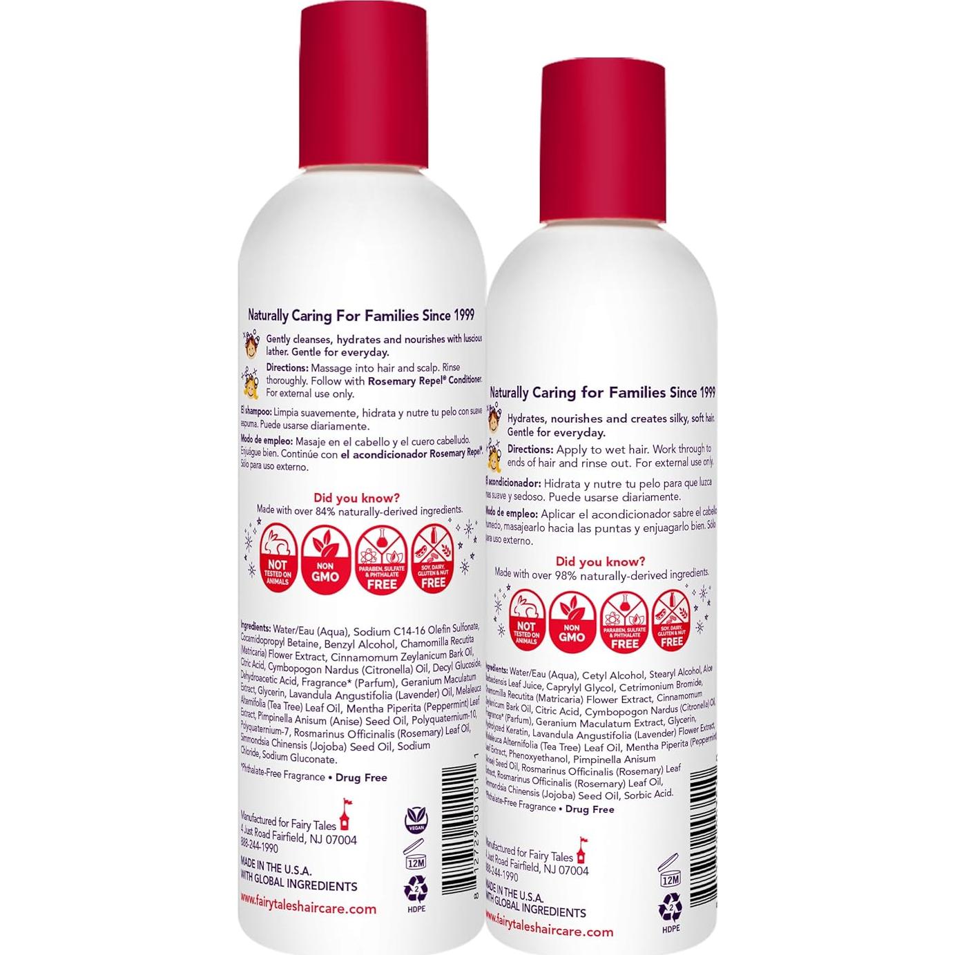 Champú y Acondicionador Repelente de Romero Fairy Tales 590 ml