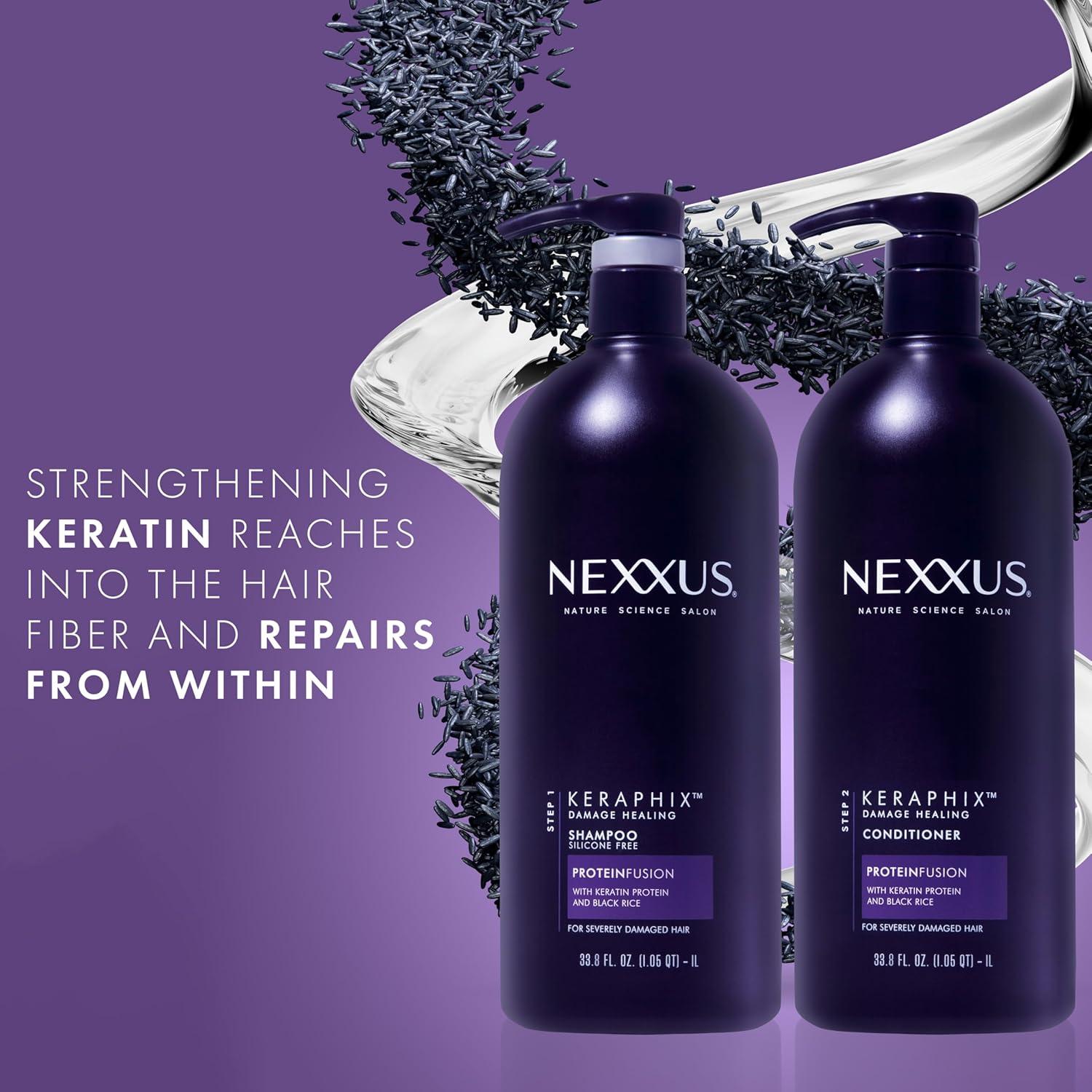 Champú Nexxus Keraphix 1 L con Queratina y Arroz Negro