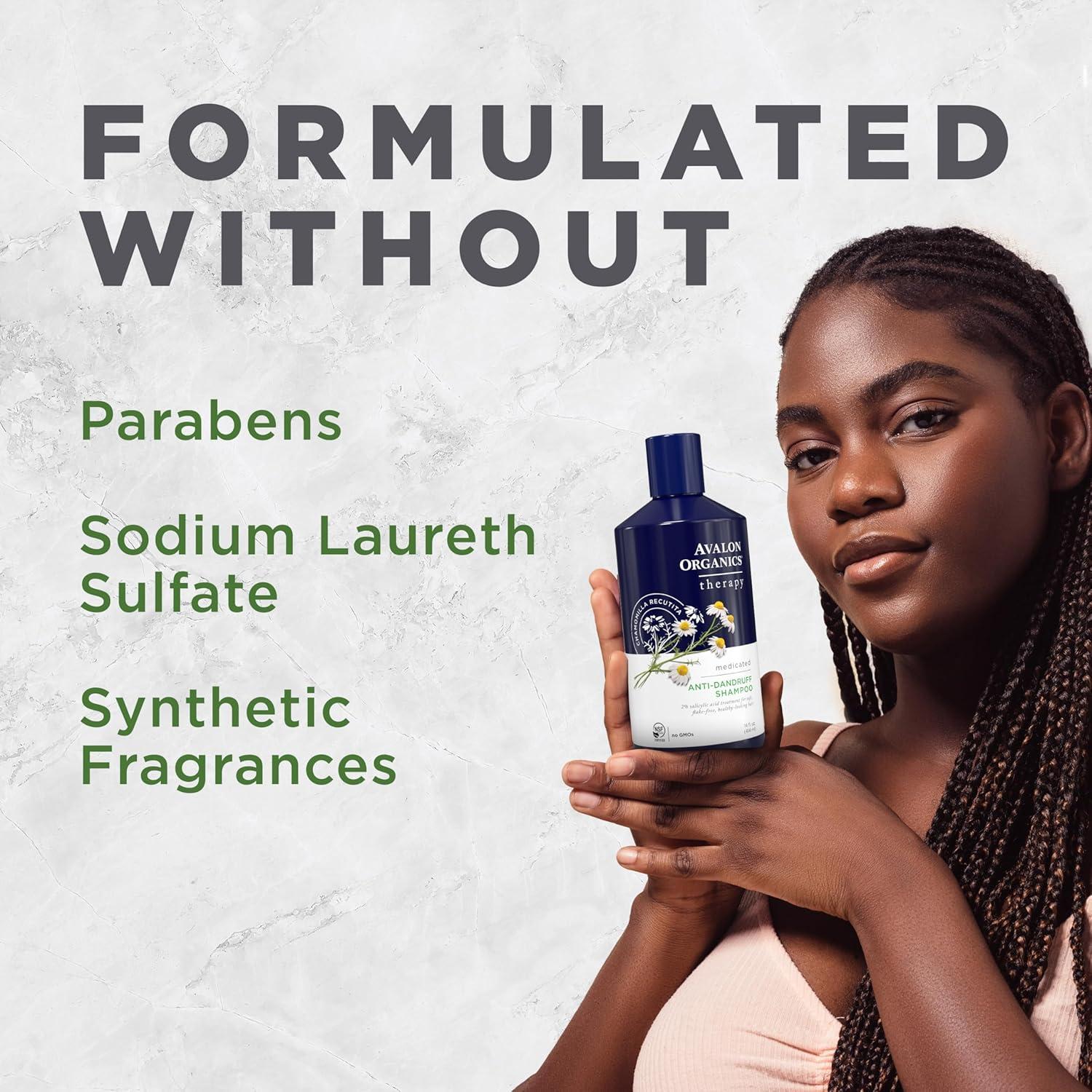 Champú Anticaspa Avalon Organics 414ml - Suave y Libre de Escamas