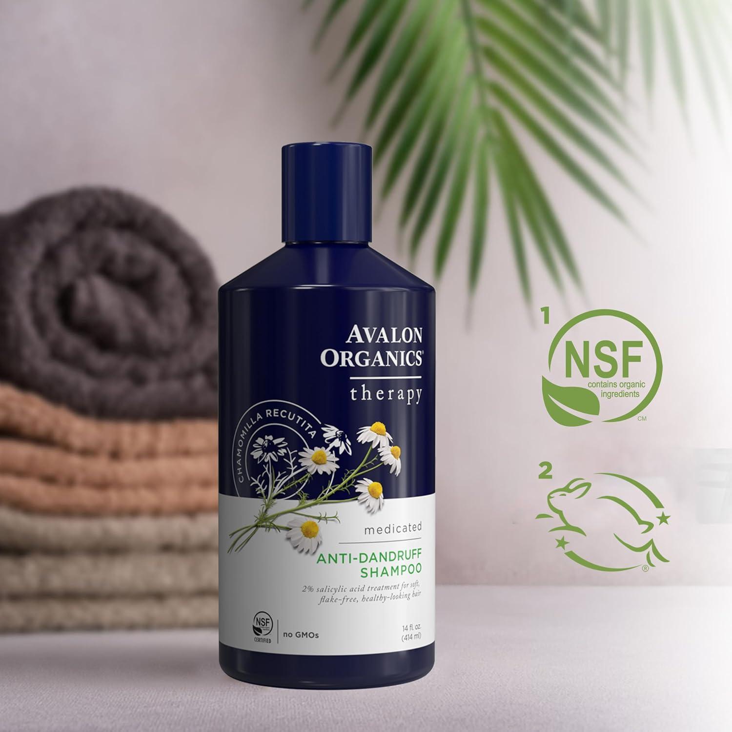 Champú Anticaspa Avalon Organics 414ml - Suave y Libre de Escamas