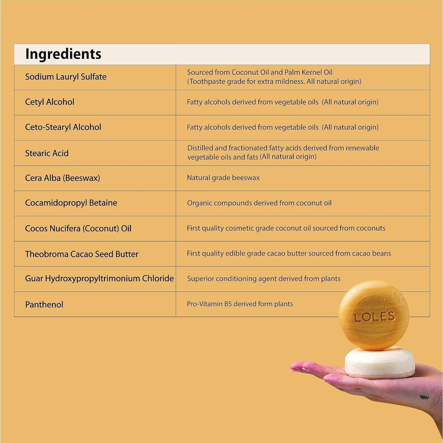 Barra de Champú y Acondicionador 2 en 1 LOLE Jojoba 99g