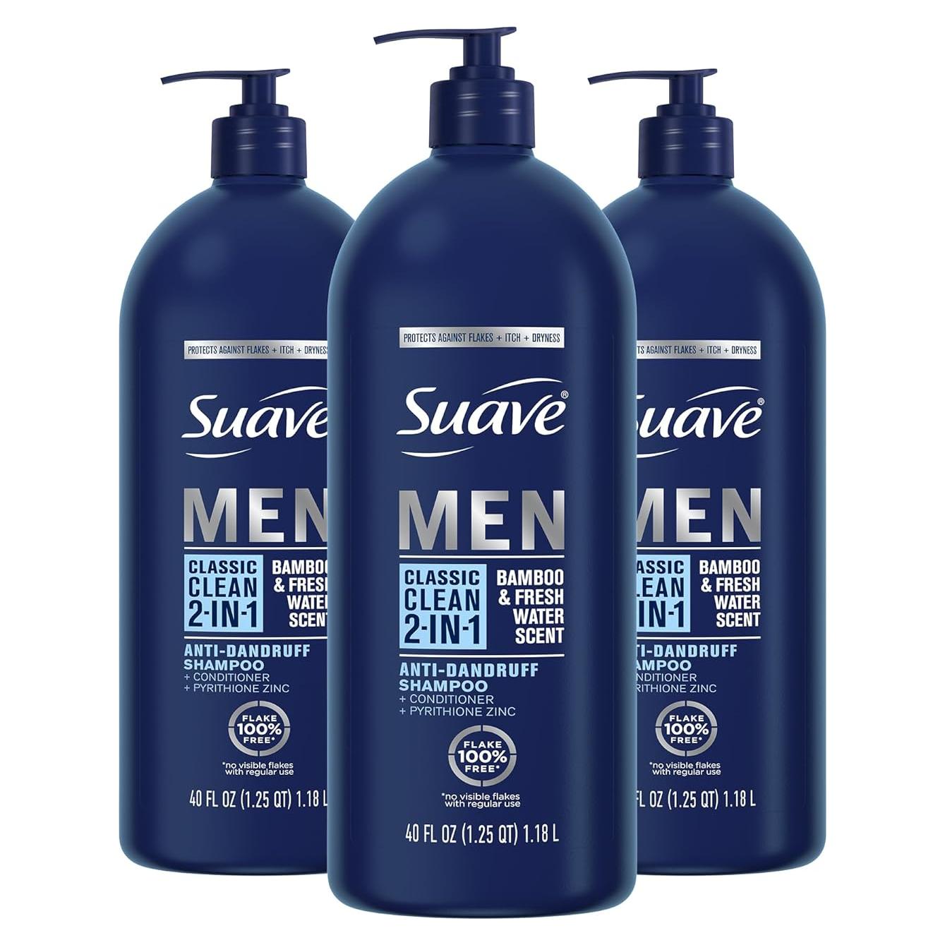 Champú y Acondicionador 2 en 1 Suave Hombres Anticaspa 40 oz