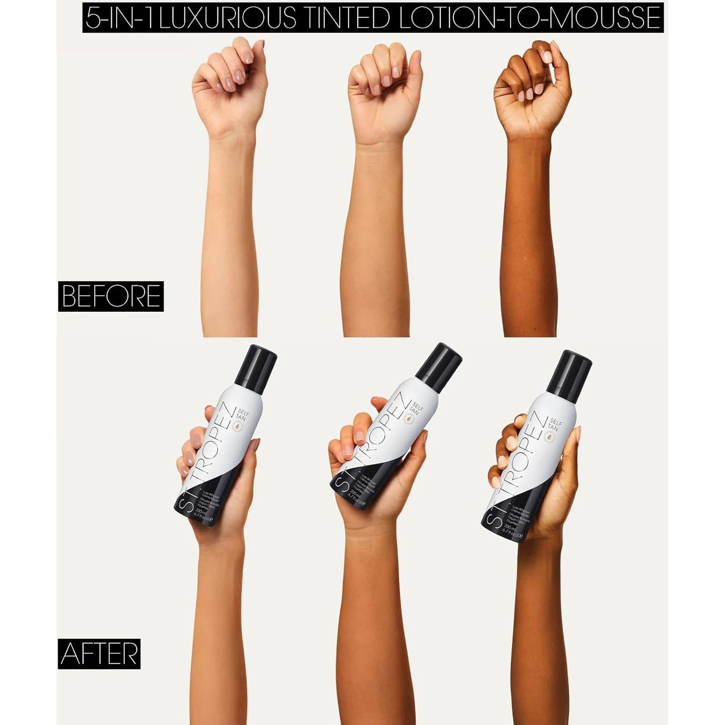 Mousse Bronceadora St.Tropez Luxe 198.4g - Vegana y Natural