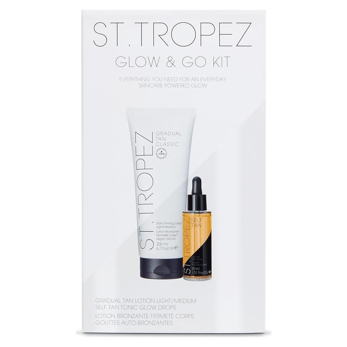 Kit de Brillo St.Tropez - Set de Autotanning Vegano y Natural