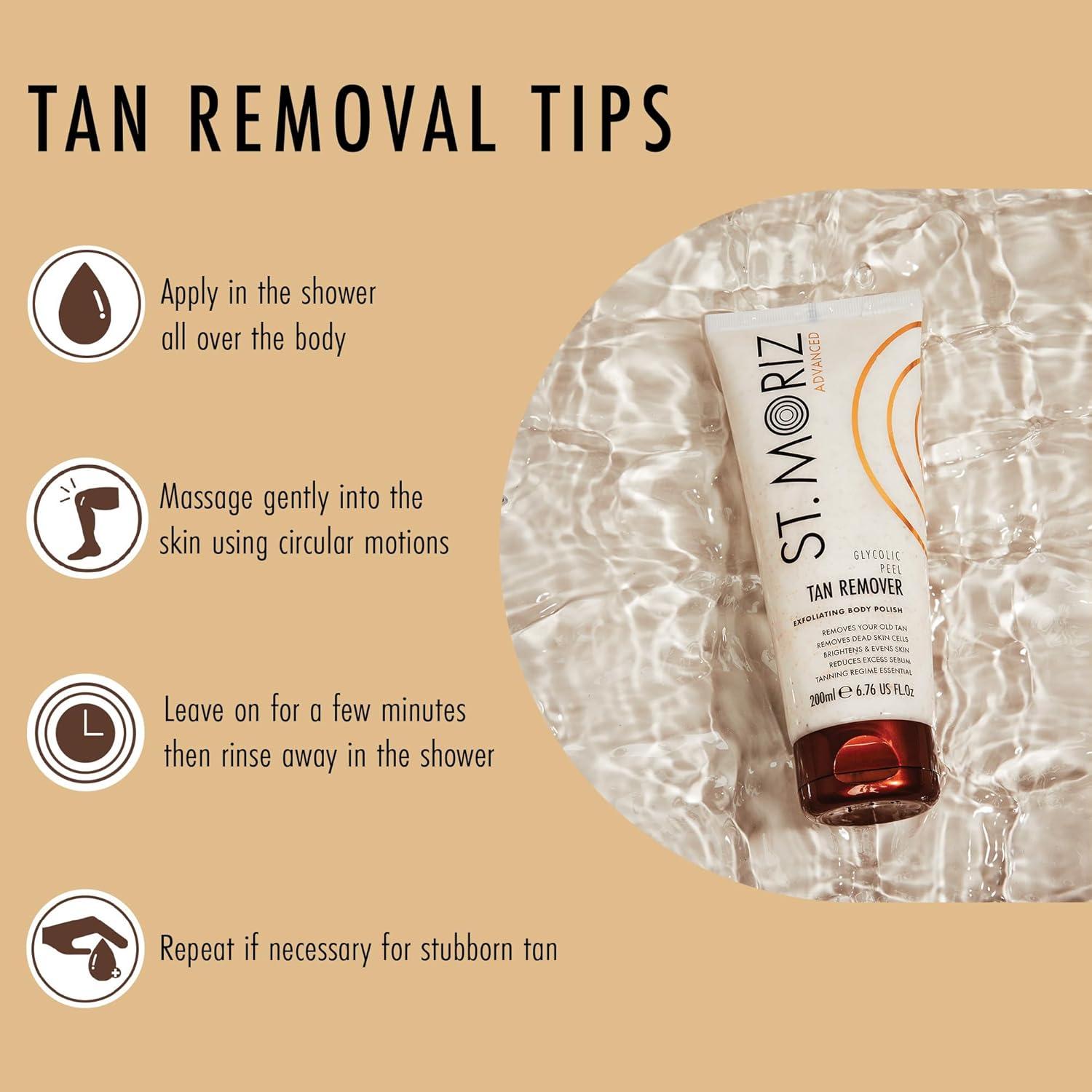 Removedor de Bronceado St Moriz con Ácido Glicólico 200 ml